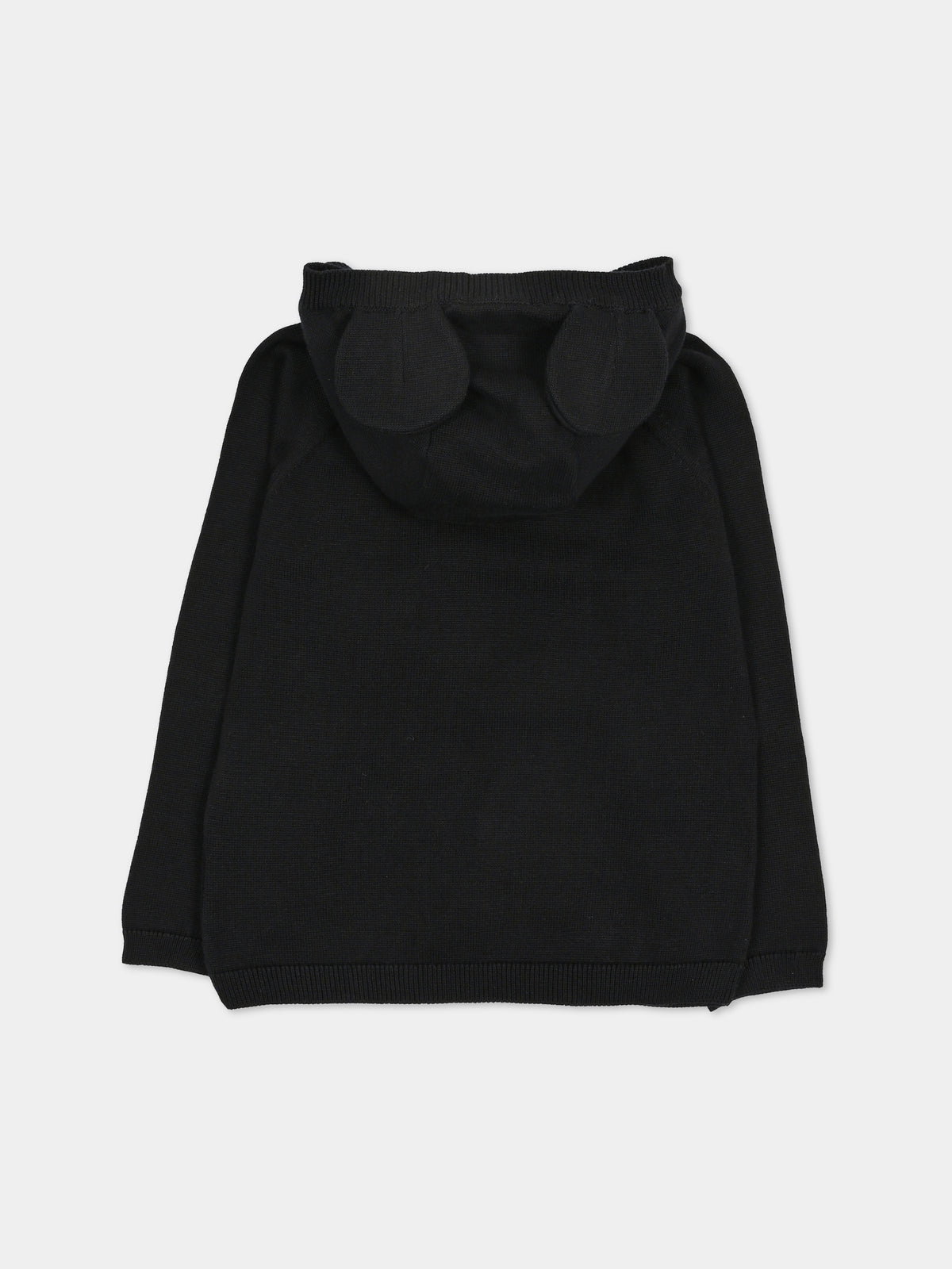 Maglione nero per bambini con cappuccio,Mini Rodini,2672016399