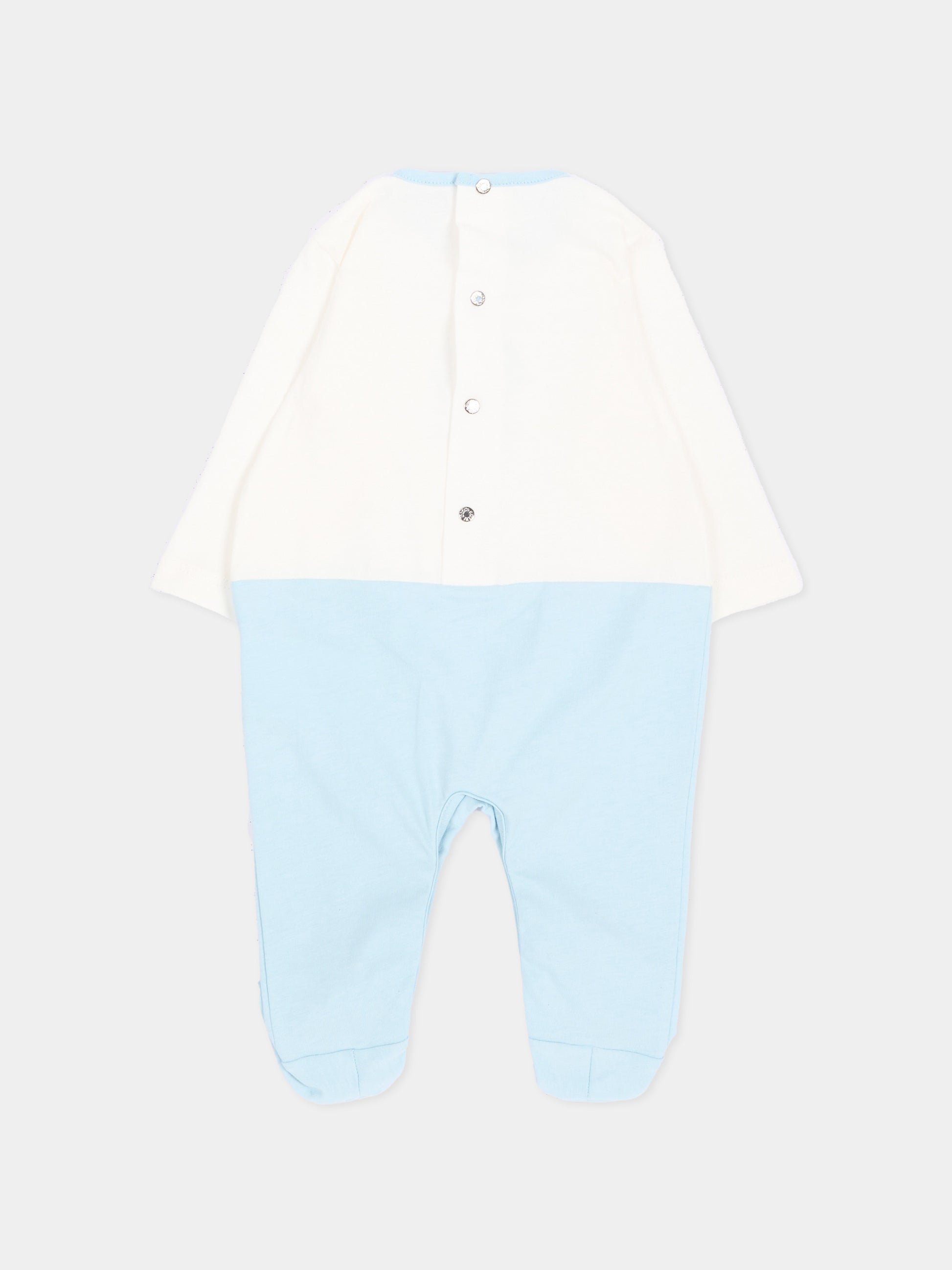 Set tutina celeste per neonato con logo,Roberto Cavalli Kids,CLA26051TU SKYRIDE/A.