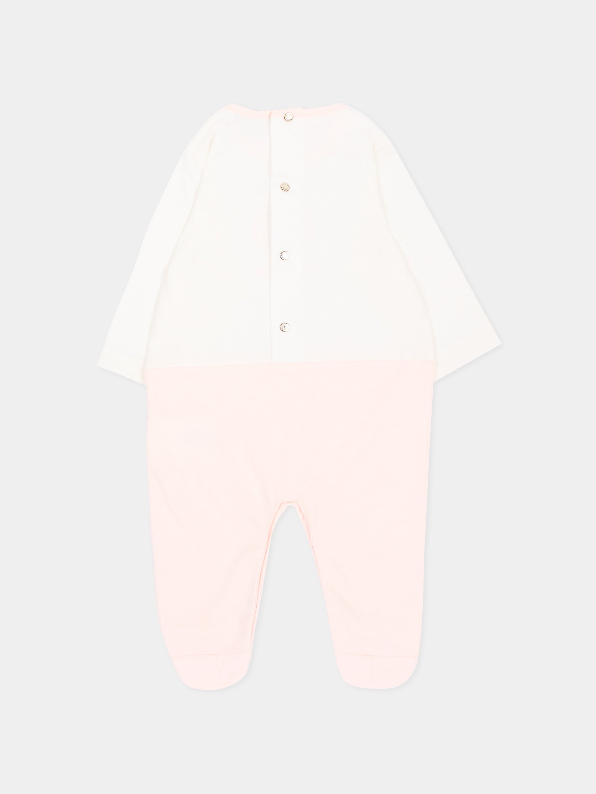 Set tutina rosa per neonata con logo,Roberto Cavalli Kids,CLA26051TU PINK_H/ACC
