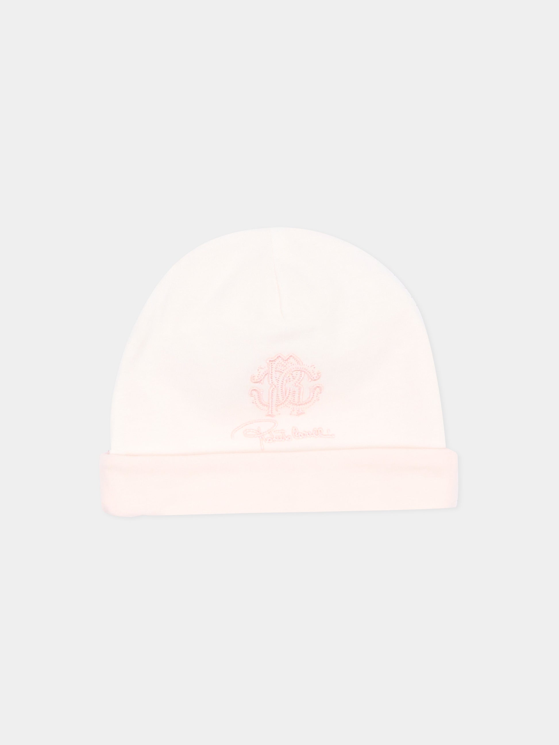 Set tutina rosa per neonata con logo,Roberto Cavalli Kids,CLA26051TU PINK_H/ACC