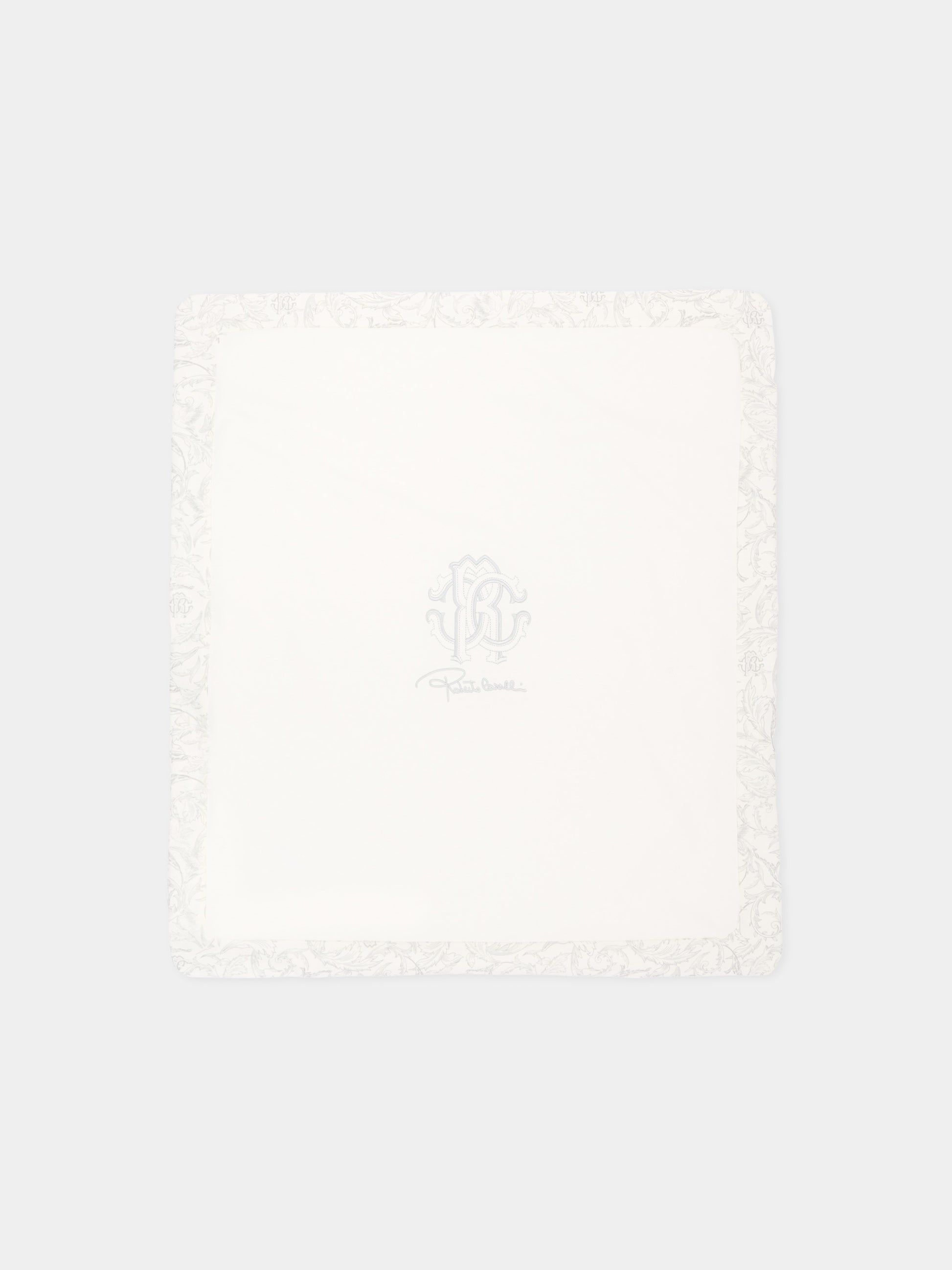 Coperta avorio per neonati con logo,Roberto Cavalli Kids,CLA26022CE AVV.PERLA