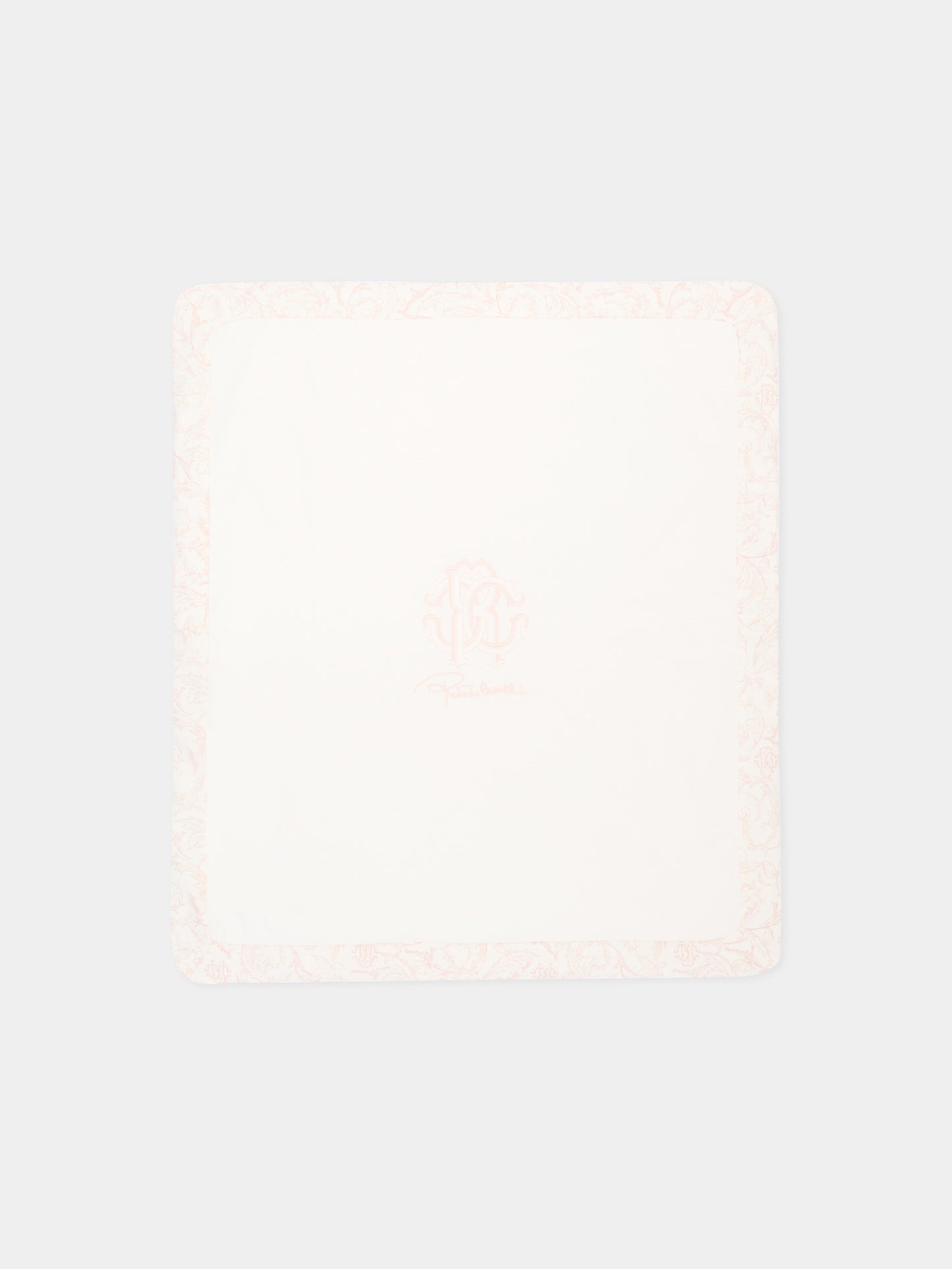 Coperta rosa per neonata con logo,Roberto Cavalli Kids,CLA26022CE AVV.ROSA