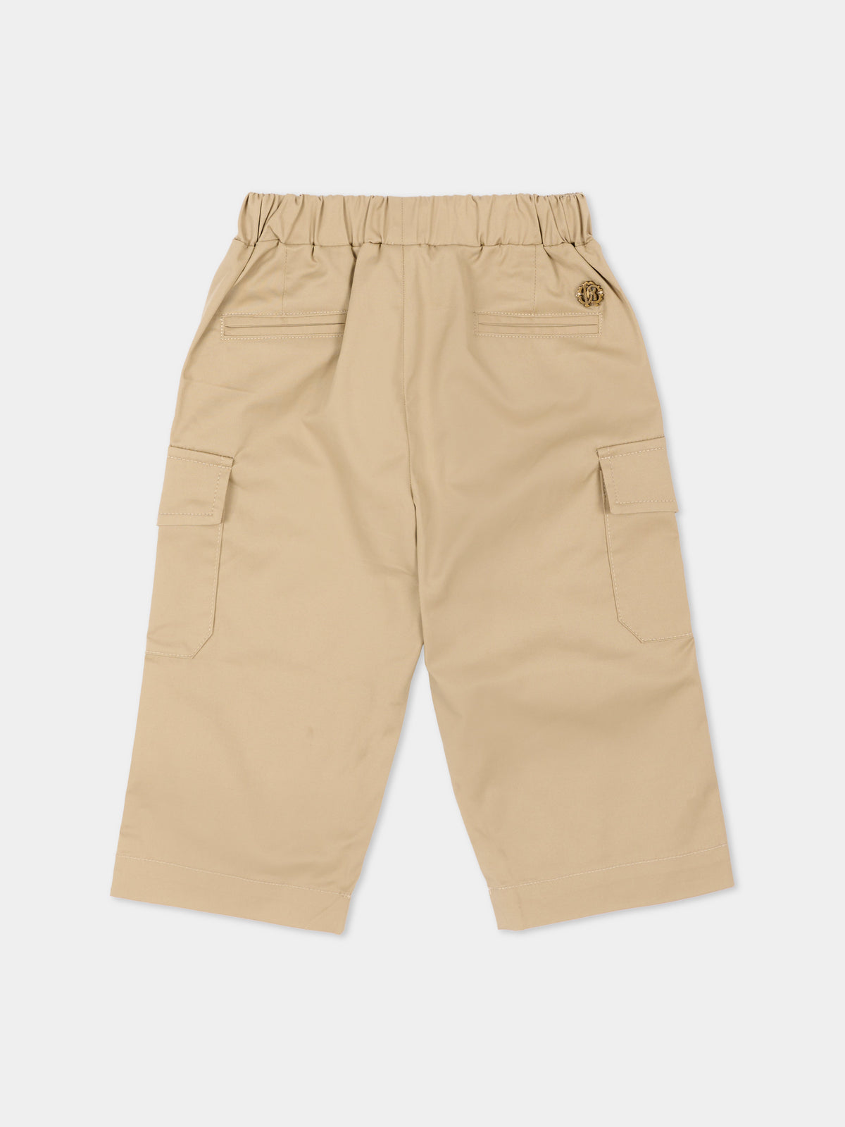 Pantalone beige per neonato cargo,Roberto Cavalli Kids,CIA26114PA BEIG.MARZ.