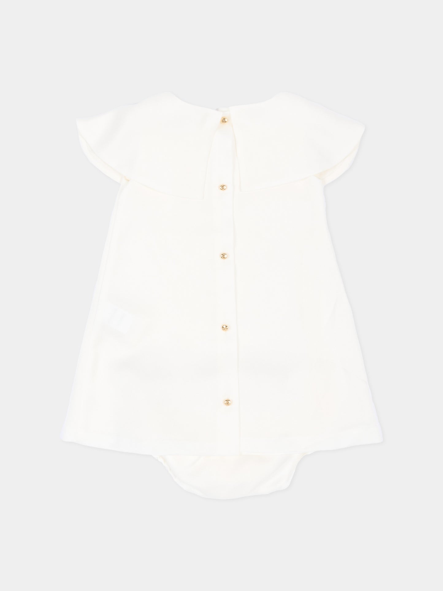 Abito elegante avorio per neonata,Roberto Cavalli Kids,CLA26038VE AVORIO_C.C