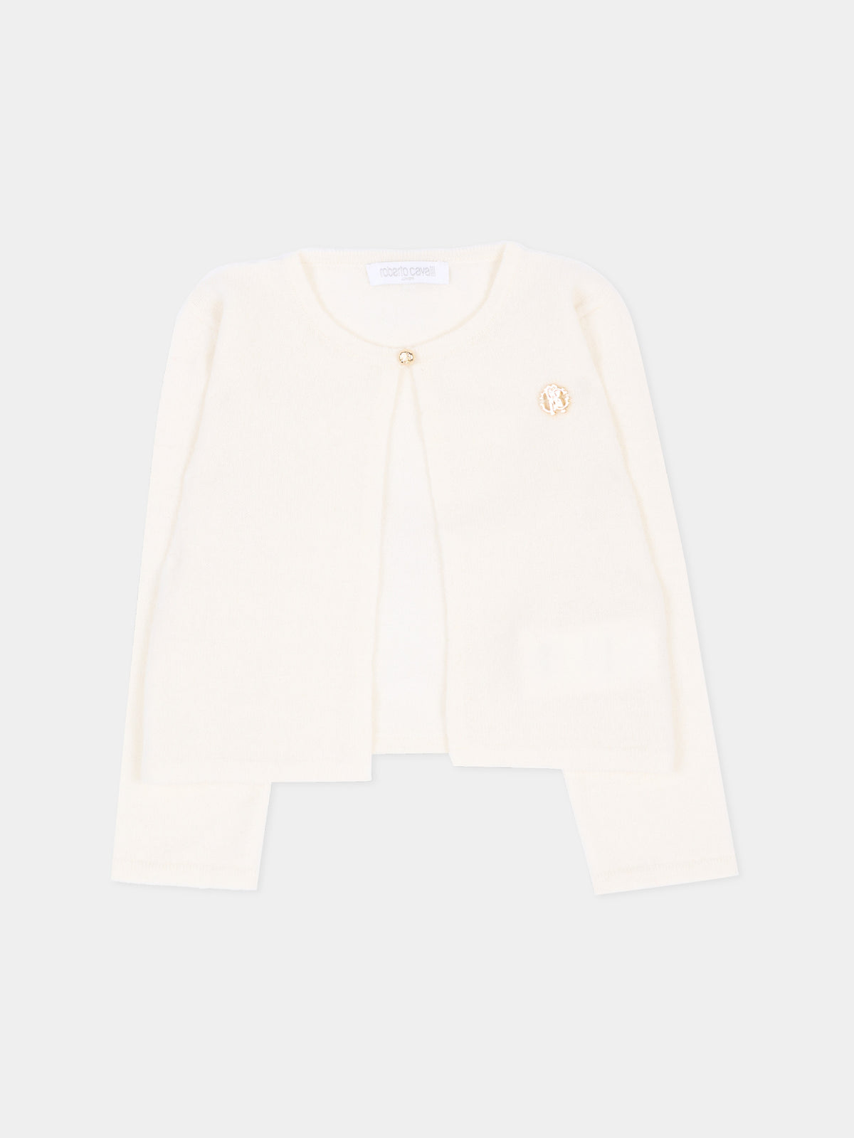 Cardigan avorio per neonata,Roberto Cavalli Kids,CLA26061CD AVORIO_C.C