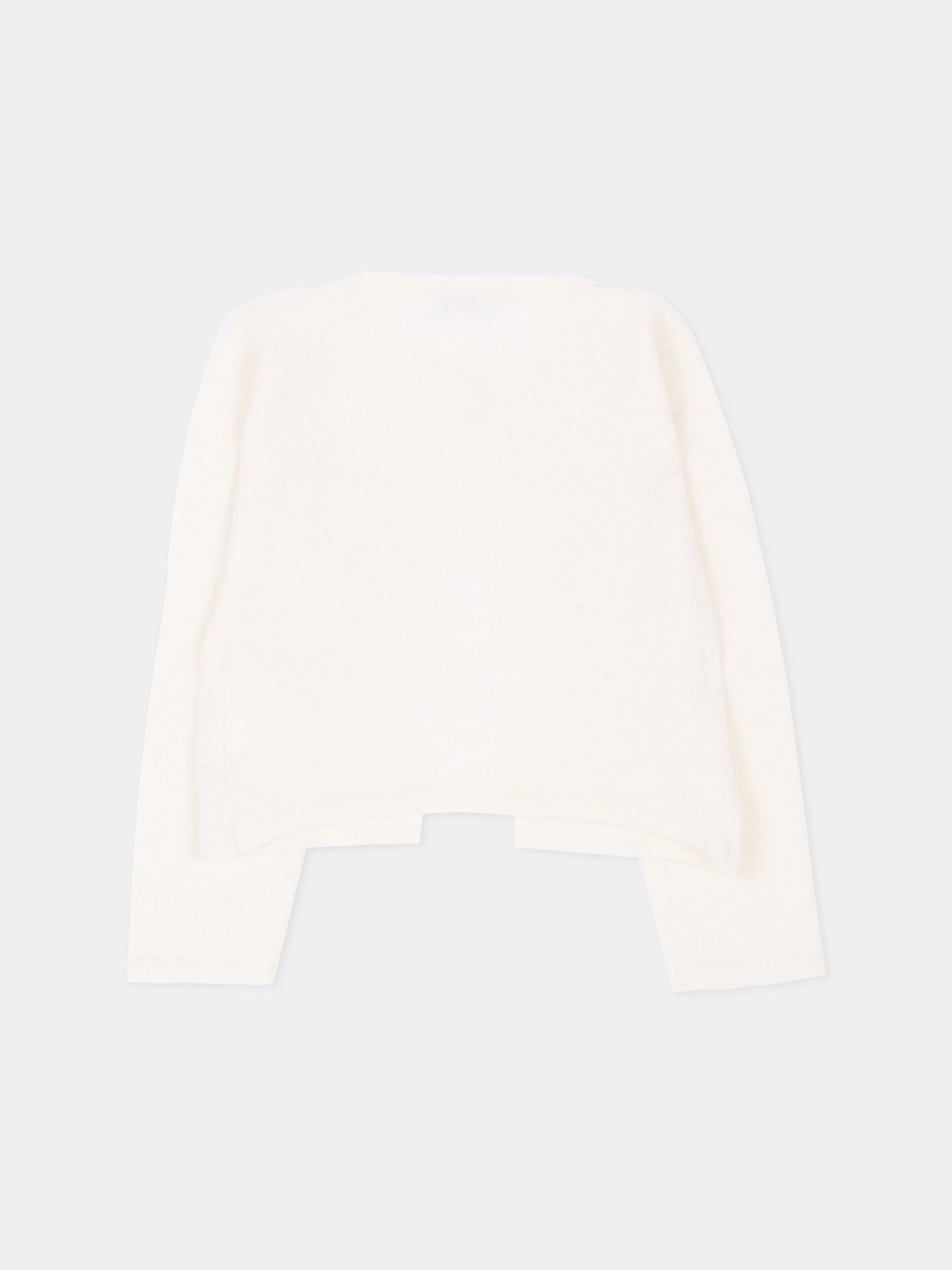 Cardigan avorio per neonata,Roberto Cavalli Kids,CLA26061CD AVORIO_C.C