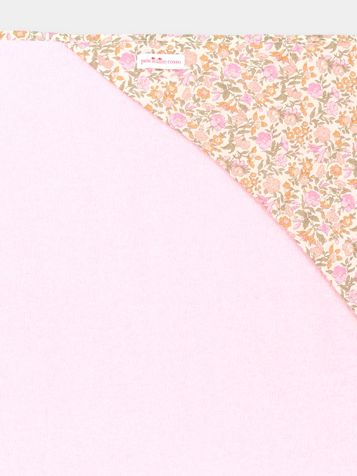 Accappatoio rosa per neonata con dettagli Liberty,Pesciolino Rosso,QD FW S 261