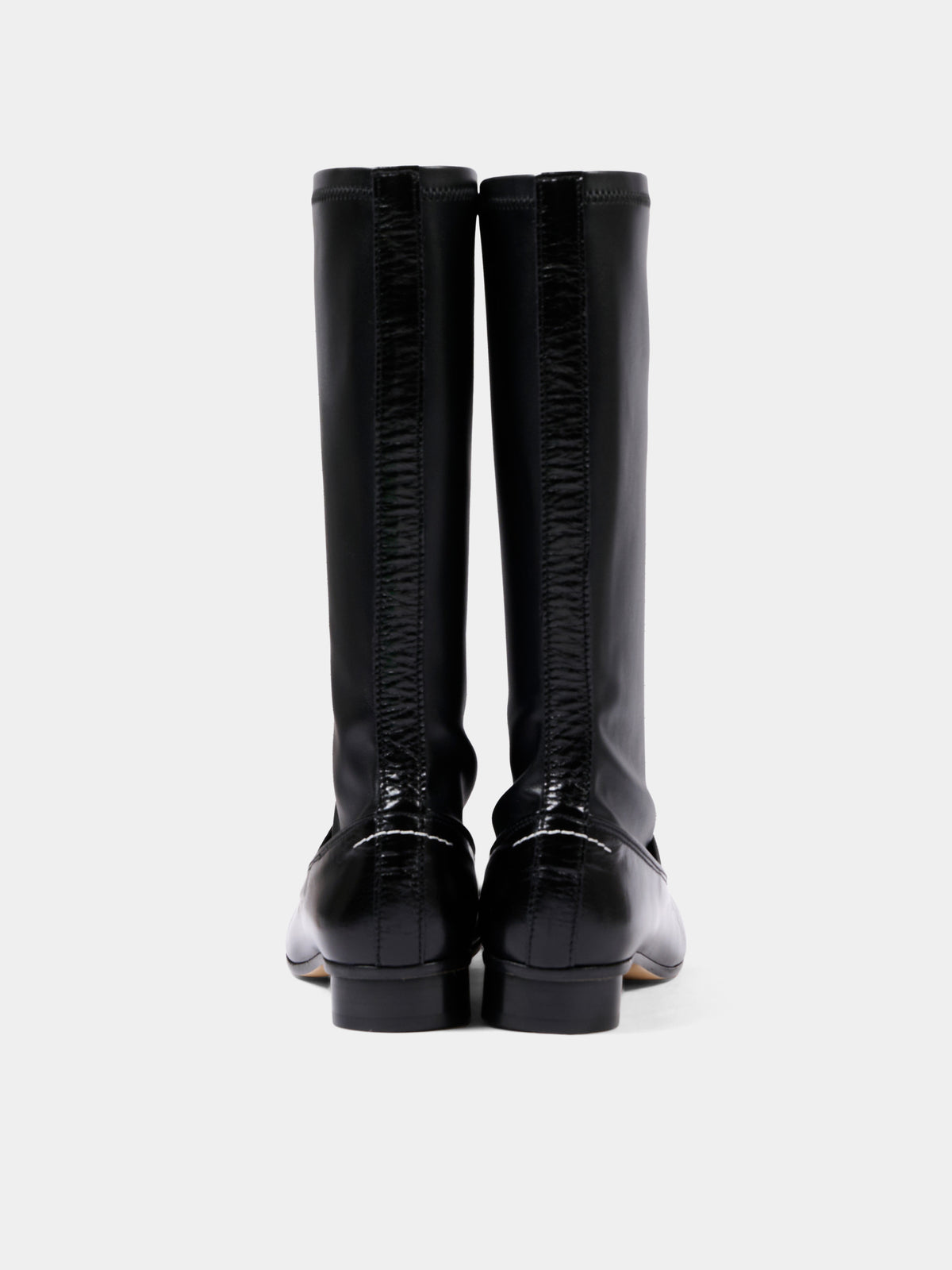 Stivale nero per bambina con logo,Mm6 Maison Margiela,83896 VAR1
