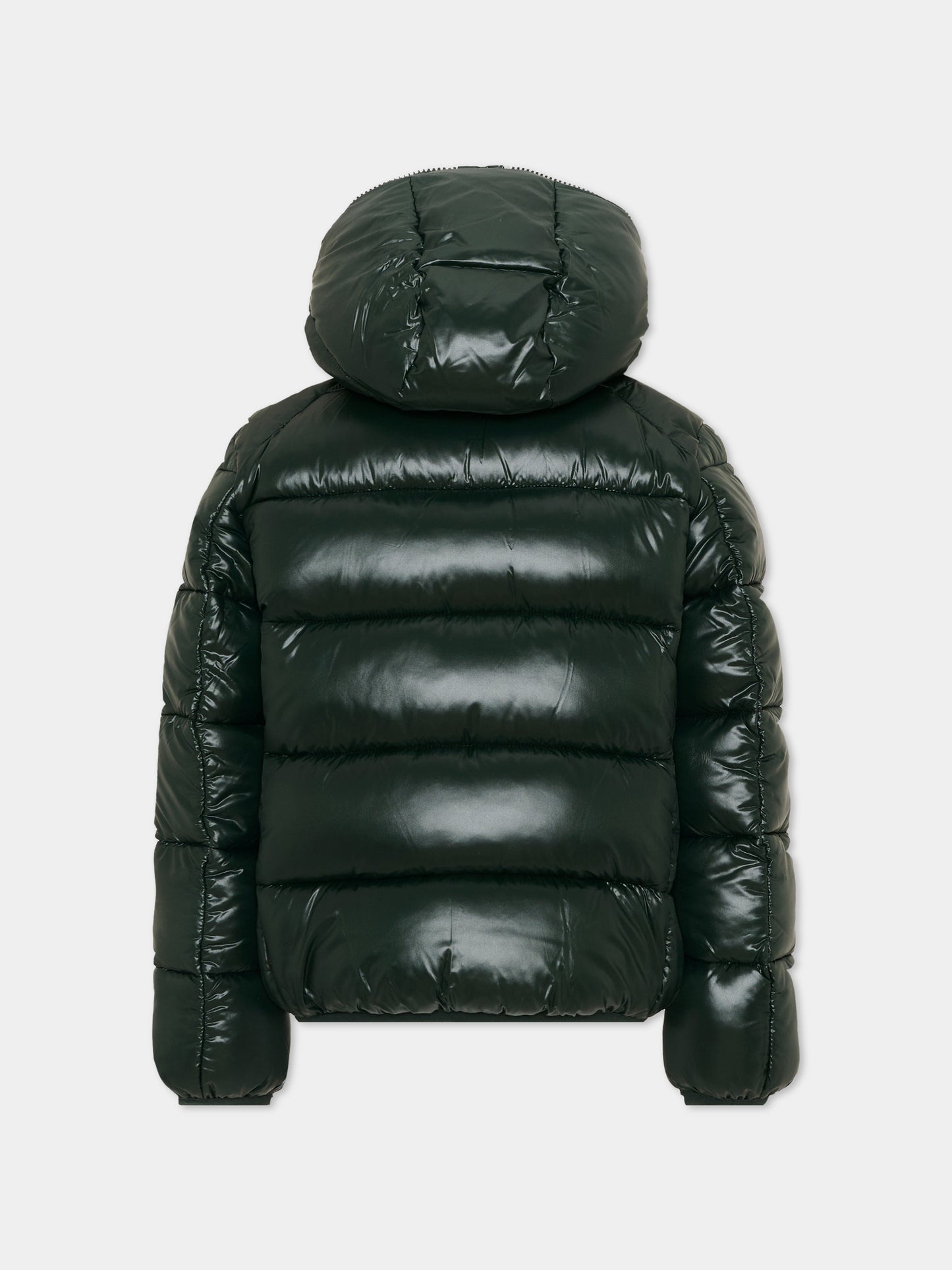 Piumino verde Artie per bambino con patch logo,Save The Duck Kids,J31280B LOVE21 50083