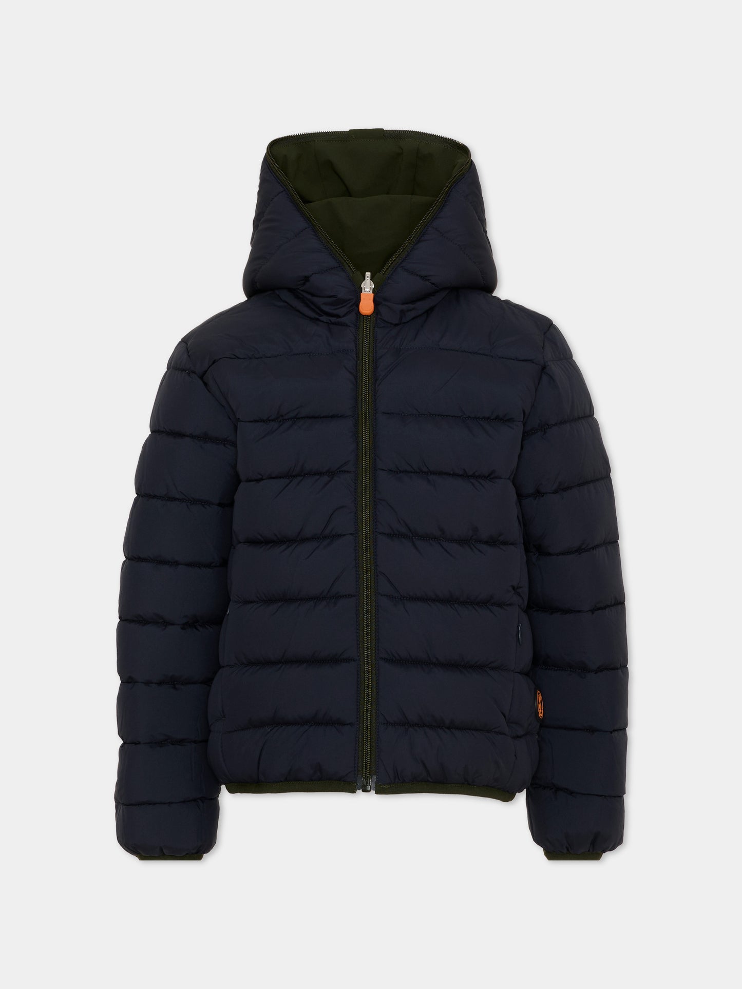Piumino Oliver verde per bambini con logo,Save The Duck Kids,J33600B MATT21 50071