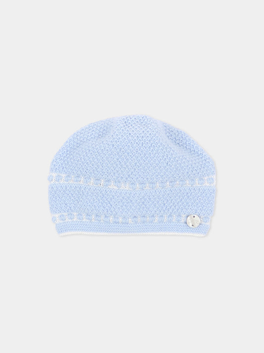 Cappello neonato azzurro in maglia,Paz Rodríguez,040 113913 2060 H56