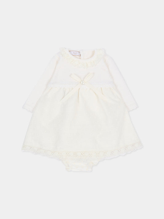 Abito elegante avorio per neonata,Paz Rodríguez,104 114017 6060 H56