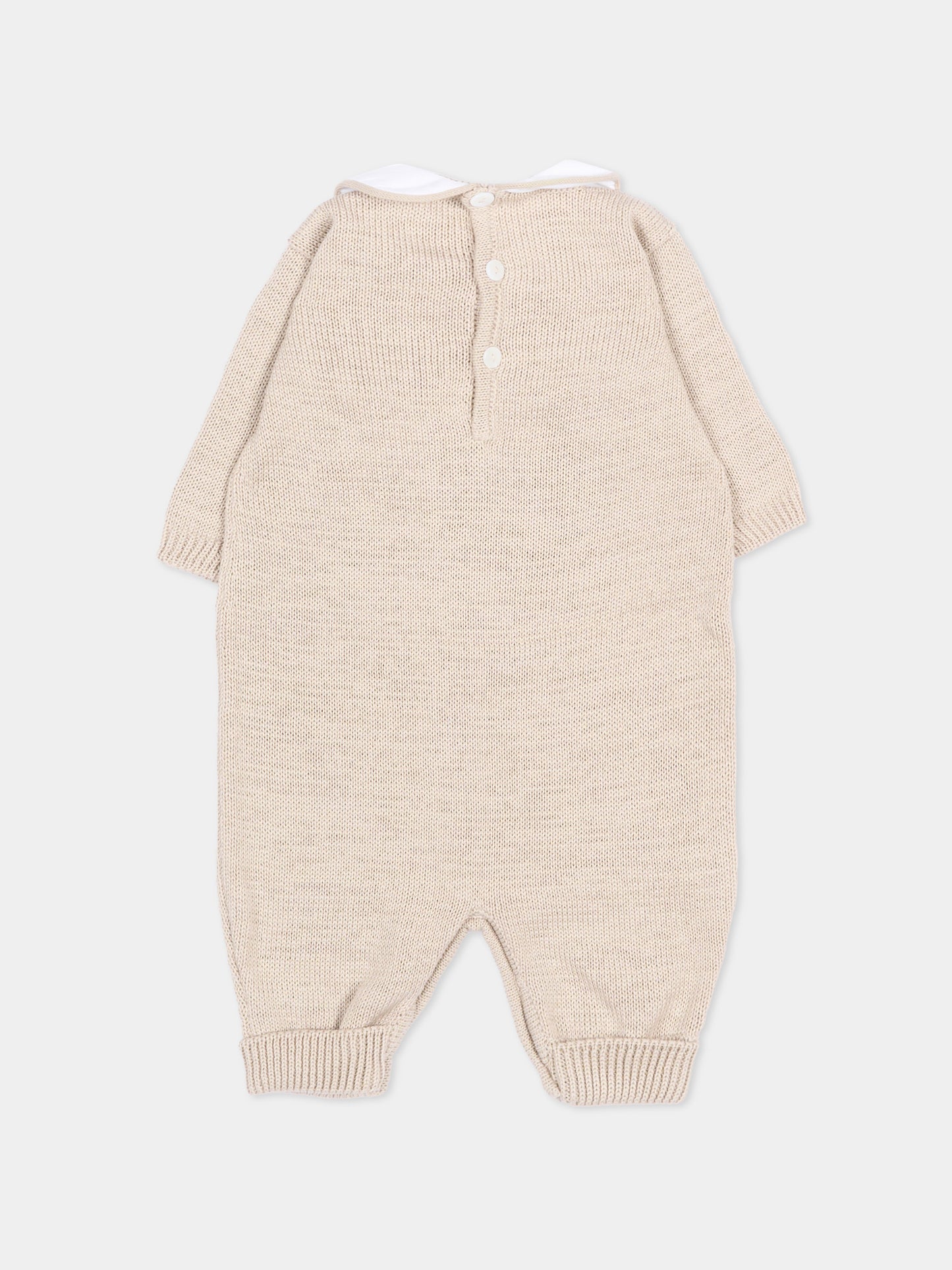 Tutina beige per neonati con colletto,Little Bear,3128/S CORDA/BCO