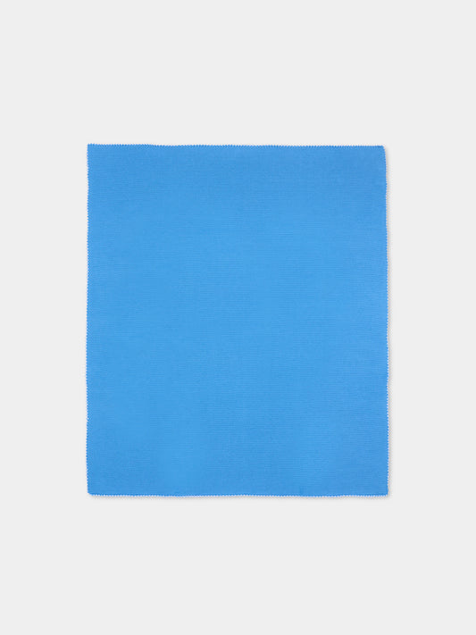 Coperta azzurra per neonato tricot,Little Bear,3100 AZZURRO/BCO