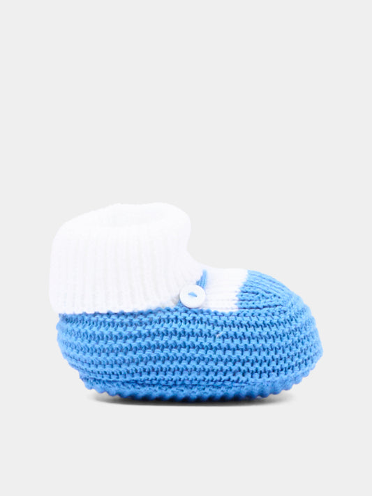 Babbucce azzurre per neonato,Little Bear,3140 BCO/AZZURRO