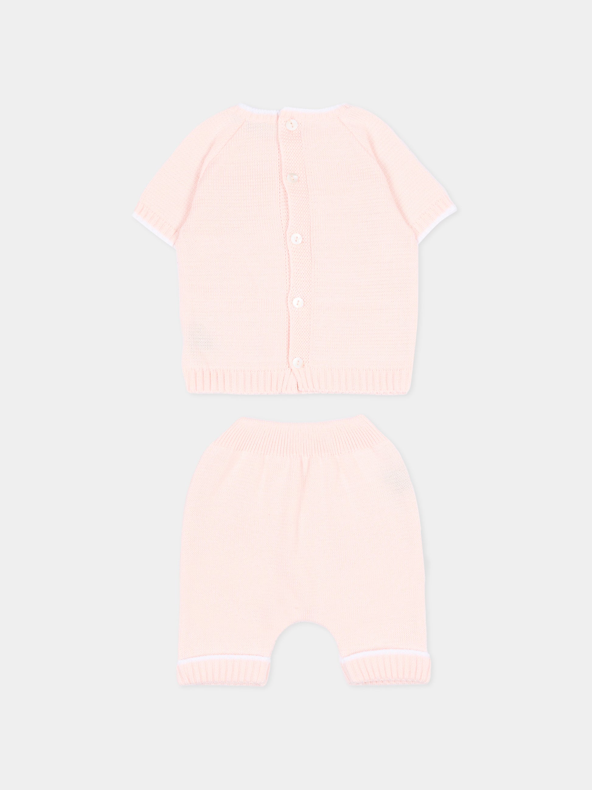 Completo nascita rosa per neonata con logo,Little Bear,3124 CIPRIA/BCO