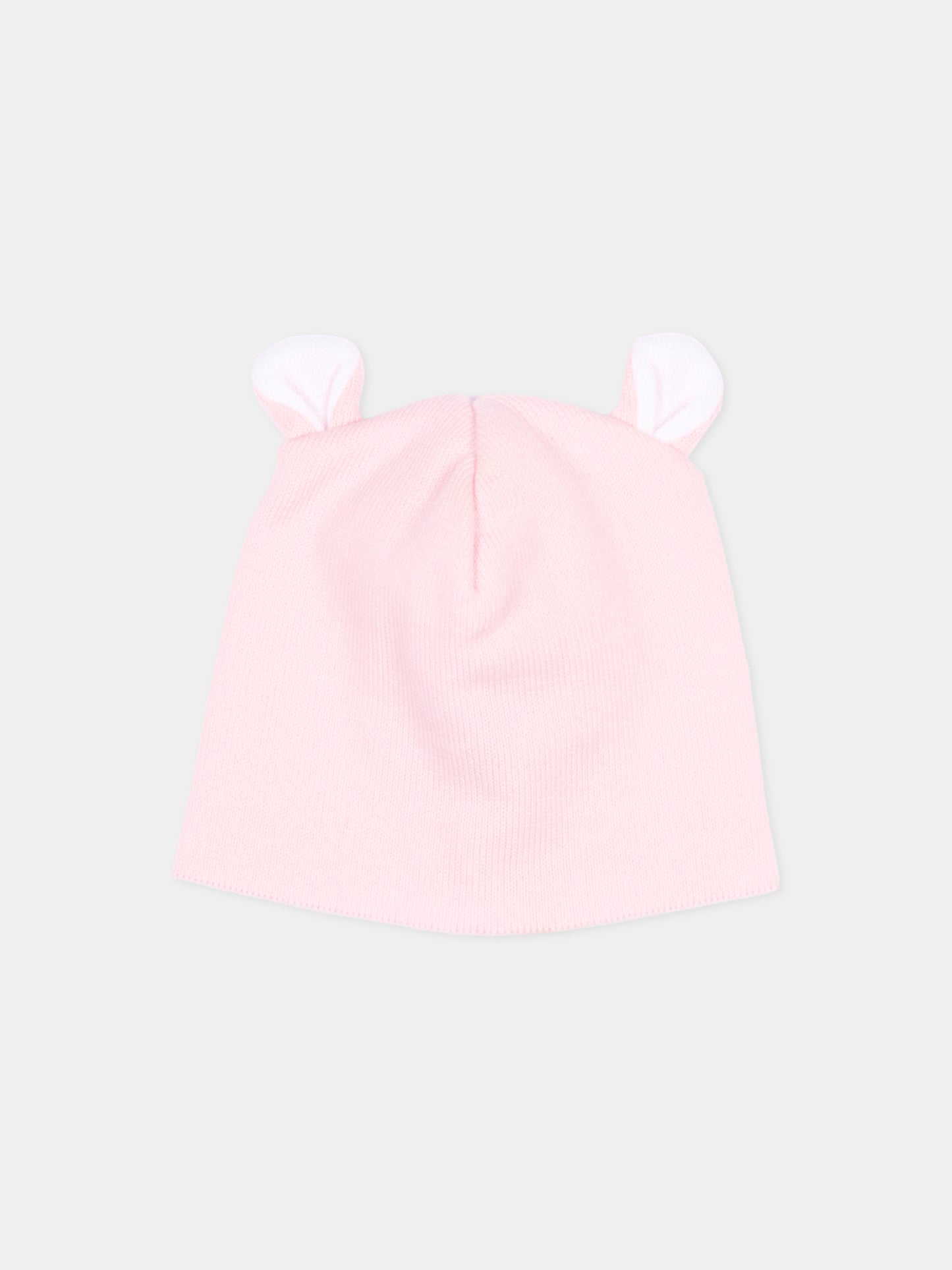 Cappellino rosa per neonata con orecchie,Little Bear,3139 ROSA M/BCO