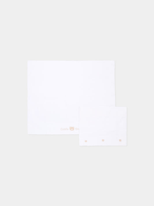Lenzuola bianco per neonati con orsetti,Little Bear,2044 BCO/CORDA