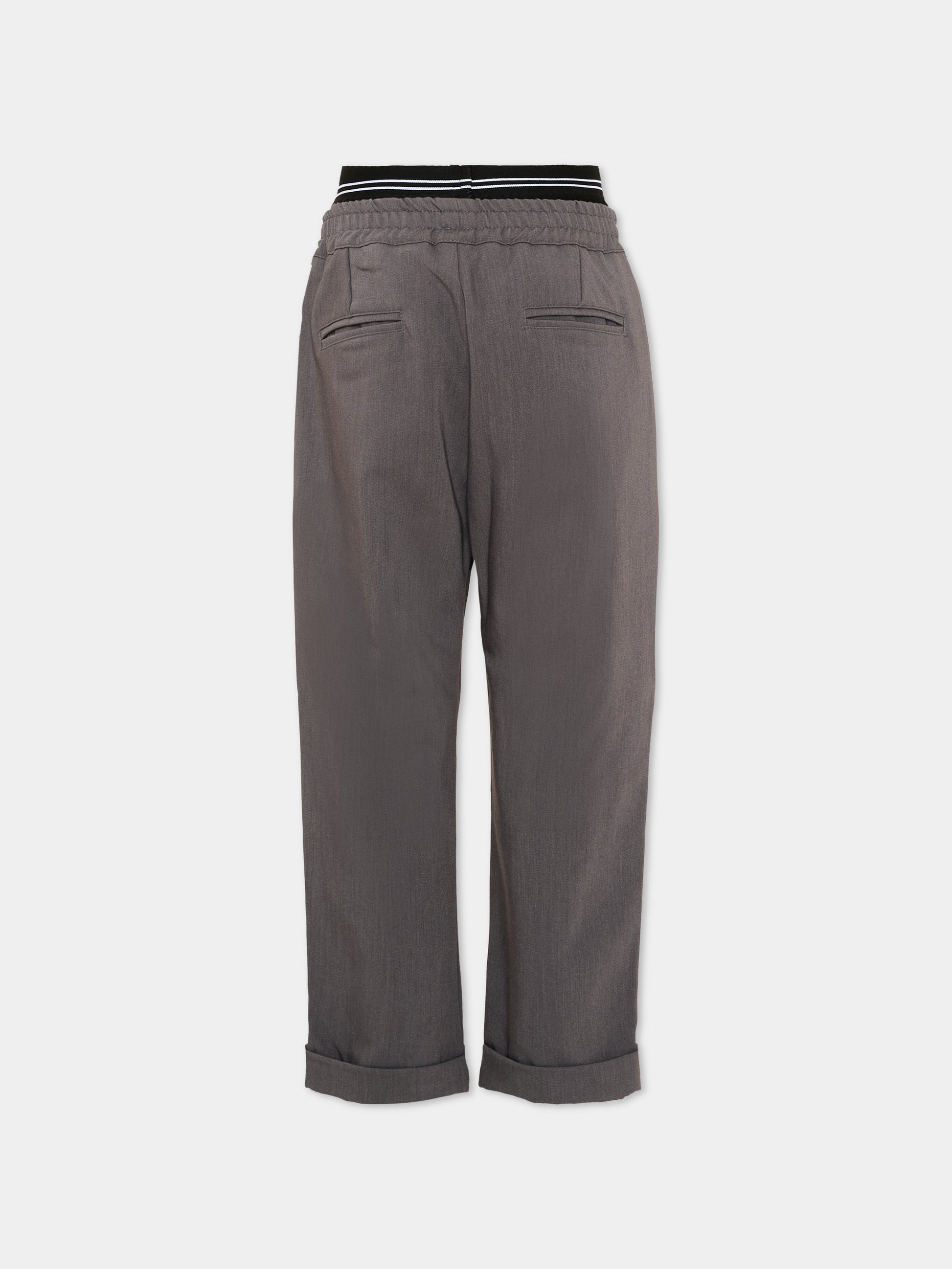 Pantalone grigio per bambino con logo,Msgm Kids,F6MSJBPA237 104