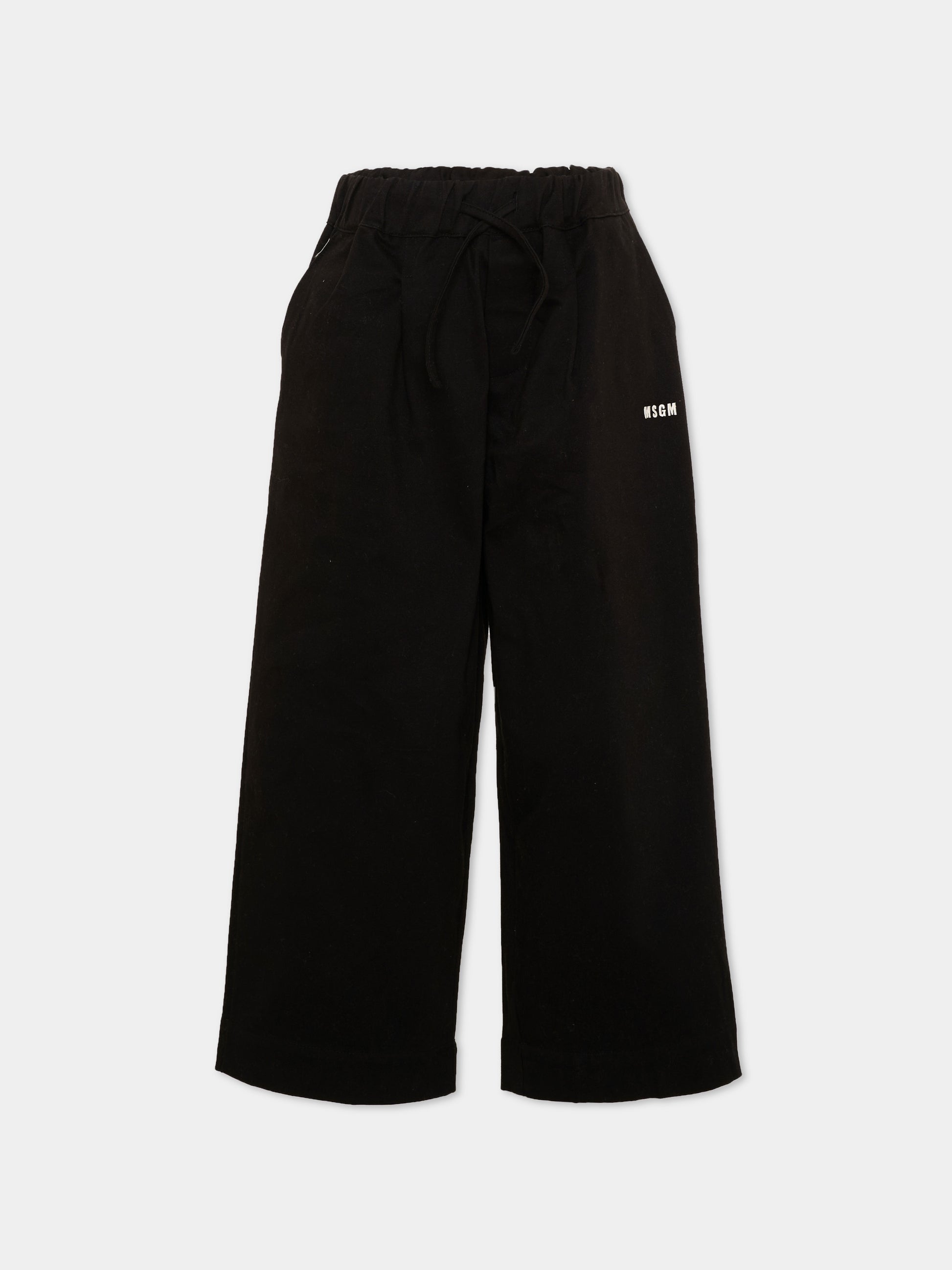 Pantaloni neri per bambino con logo,Msgm Kids,F6MSJBPA302 110