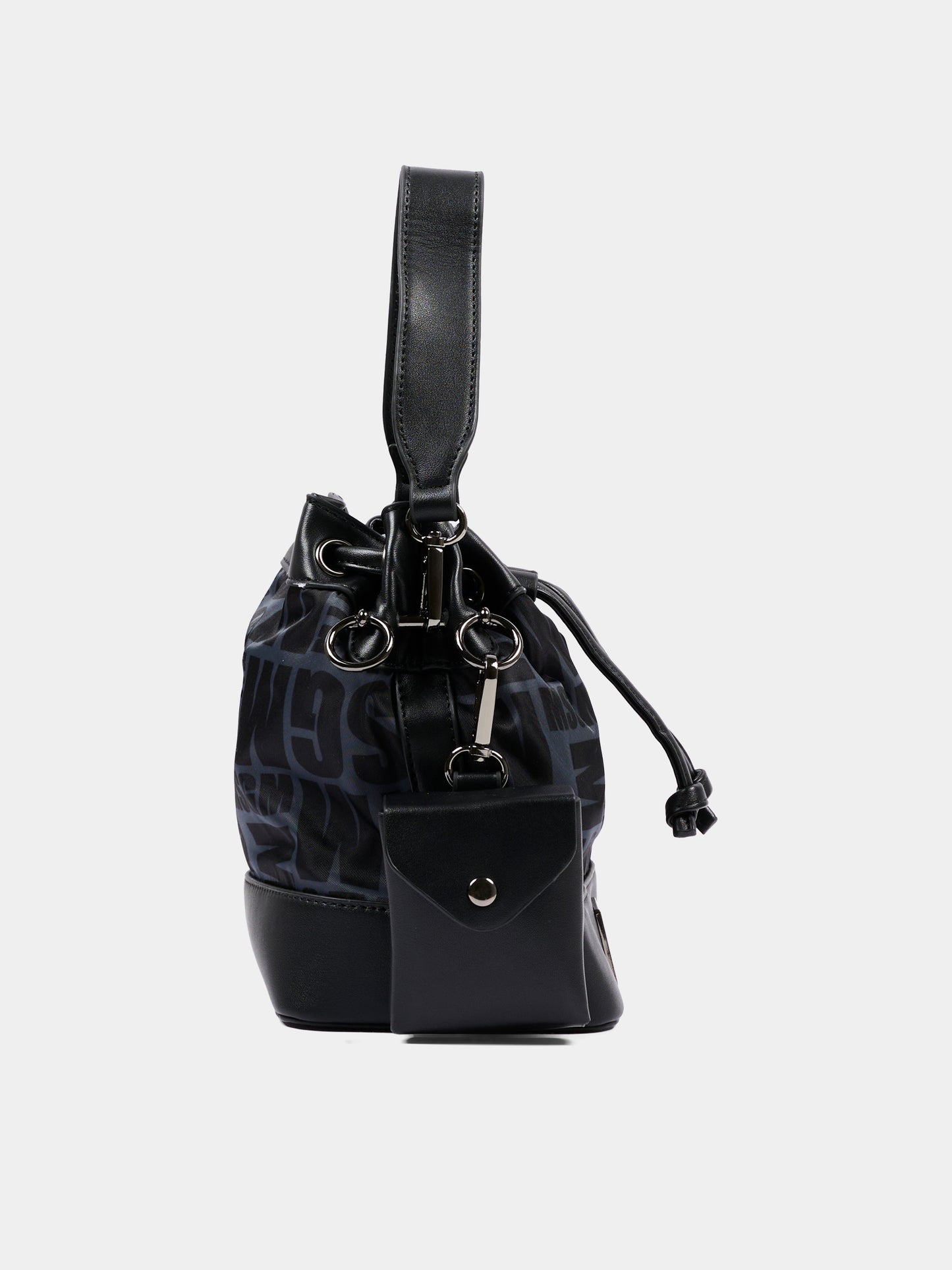 Borsa nera per bambina con logo,Msgm Kids,F6MSJGBA177 110