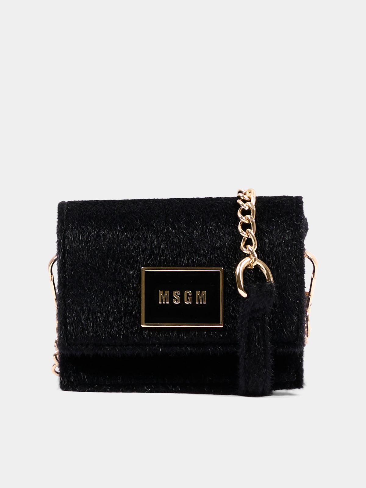 Borsa nera per bambina con logo,Msgm Kids,F6MSJGBA179 110