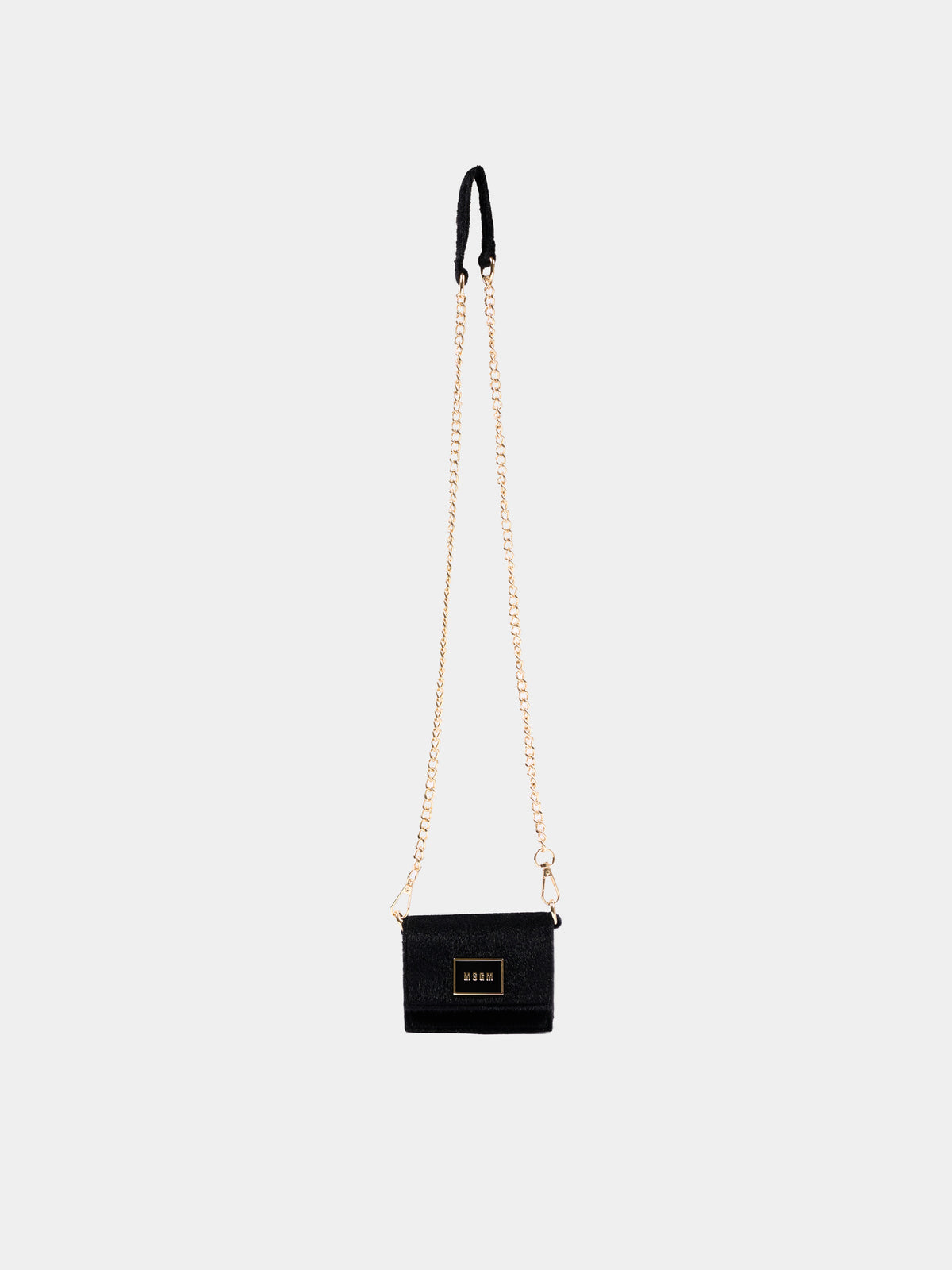 Borsa nera per bambina con logo,Msgm Kids,F6MSJGBA179 110