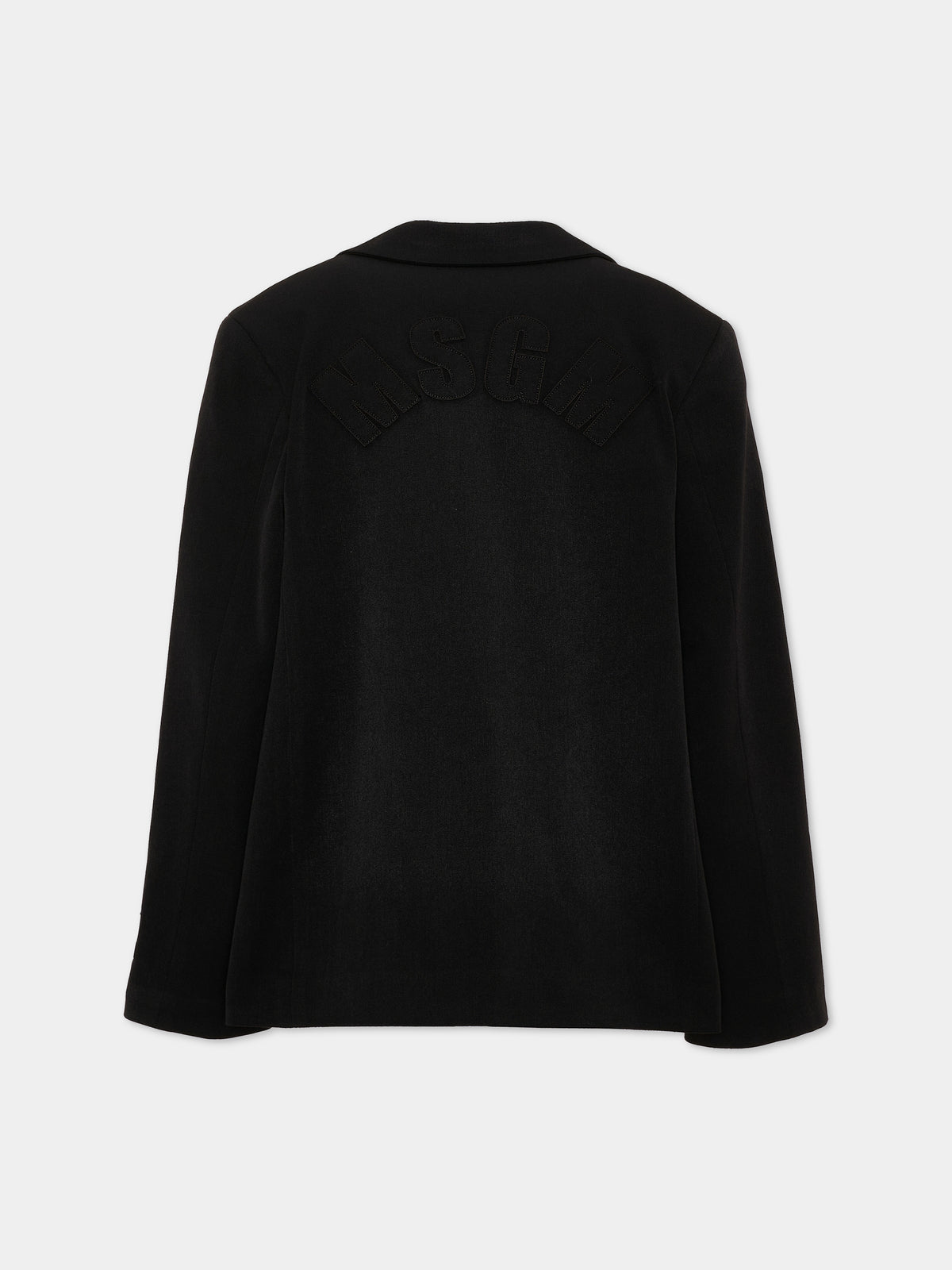 Giacca nera per bambina con logo,Msgm Kids,F6MSJGJK100 110