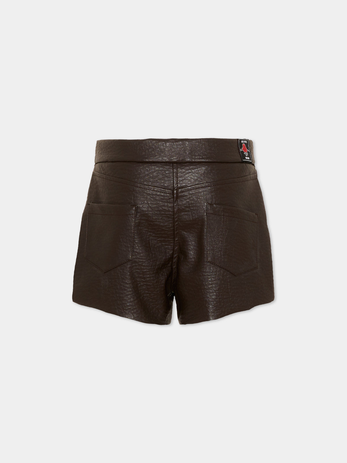 Shorts marrone per bambina con logo,Msgm Kids,F6MSJGSH080 943