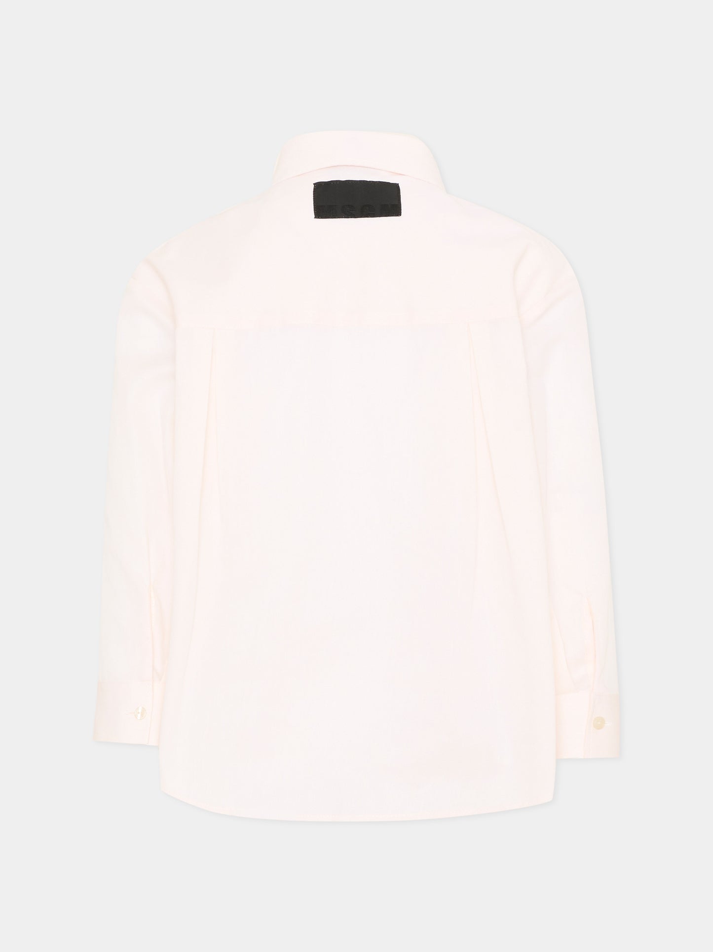 Camicia rosa con cravatta per bambina,Msgm Kids,F6MSJGSI114 013