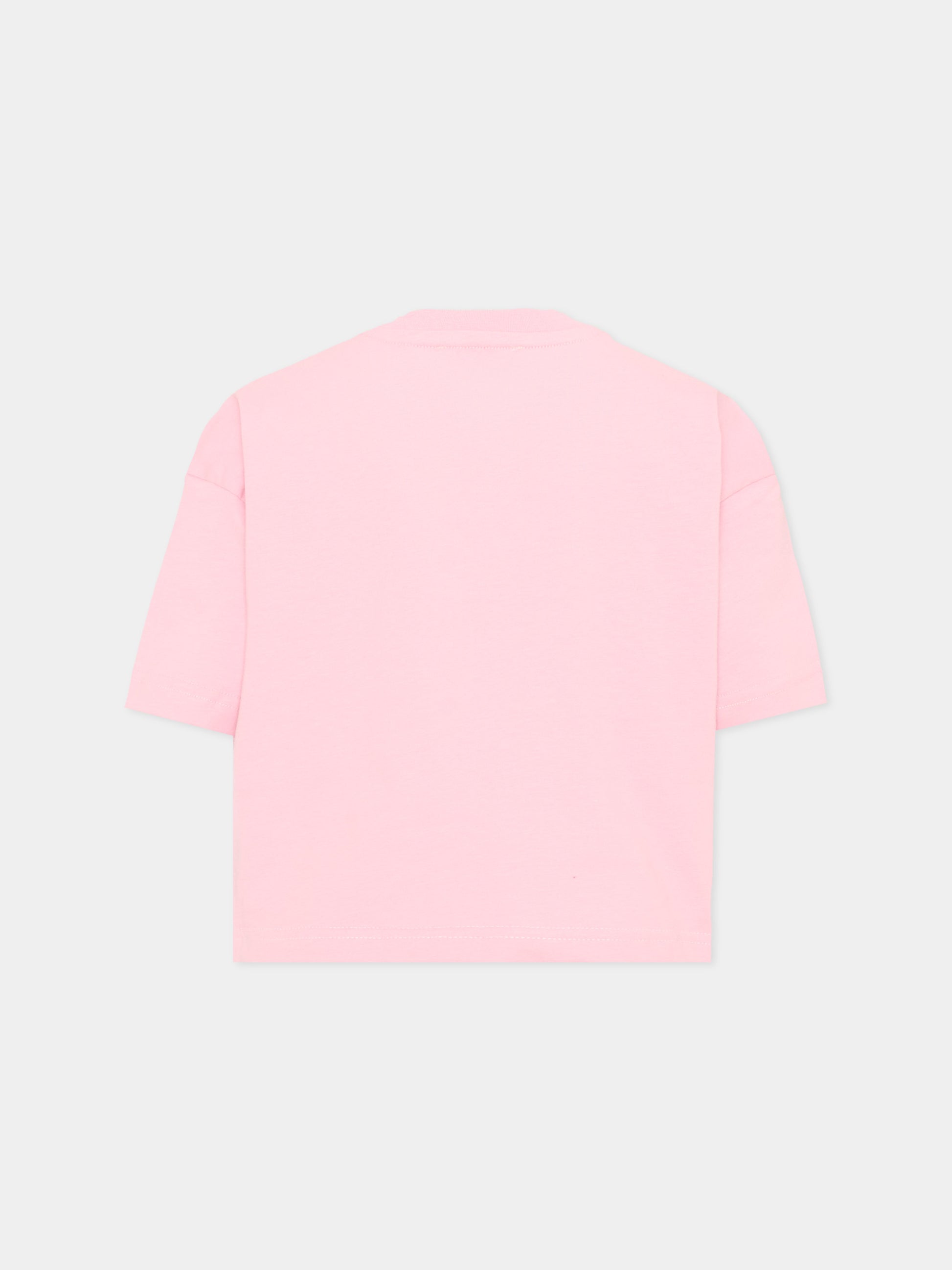 T-Shirt rosa logo MSGM per bambina,Msgm Kids,F6MSJGTH042 MS090