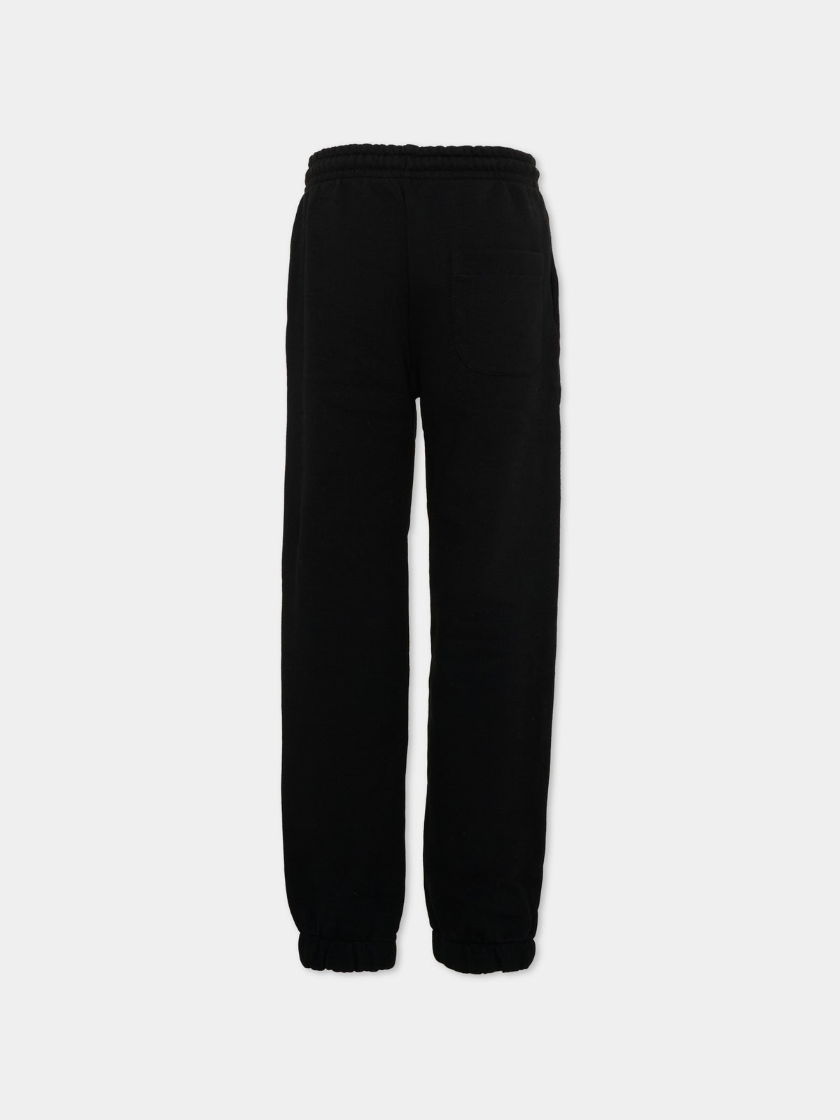Pantaloni sportivi neri per bambini con logo,Msgm Kids,F6MSJUFP013 110