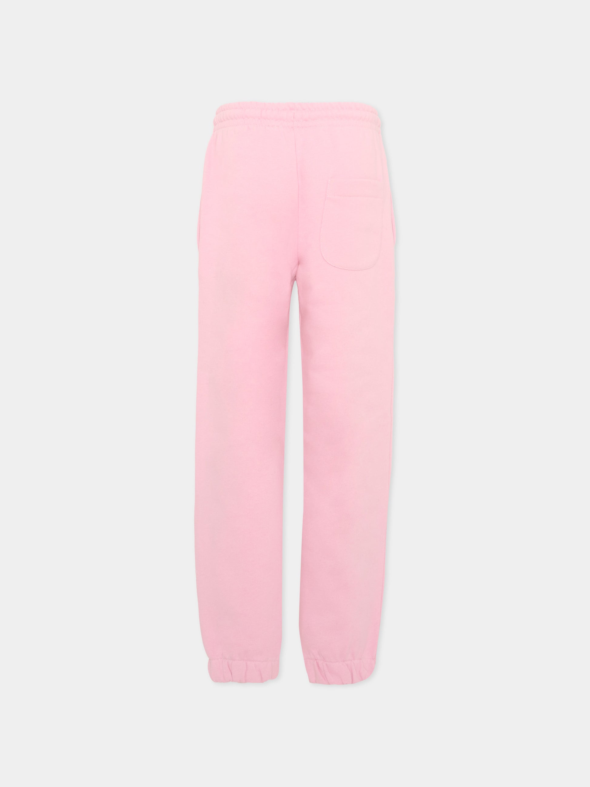 Pantaloni sportivi rosa per bambina con logo,Msgm Kids,F6MSJUFP013 MS090