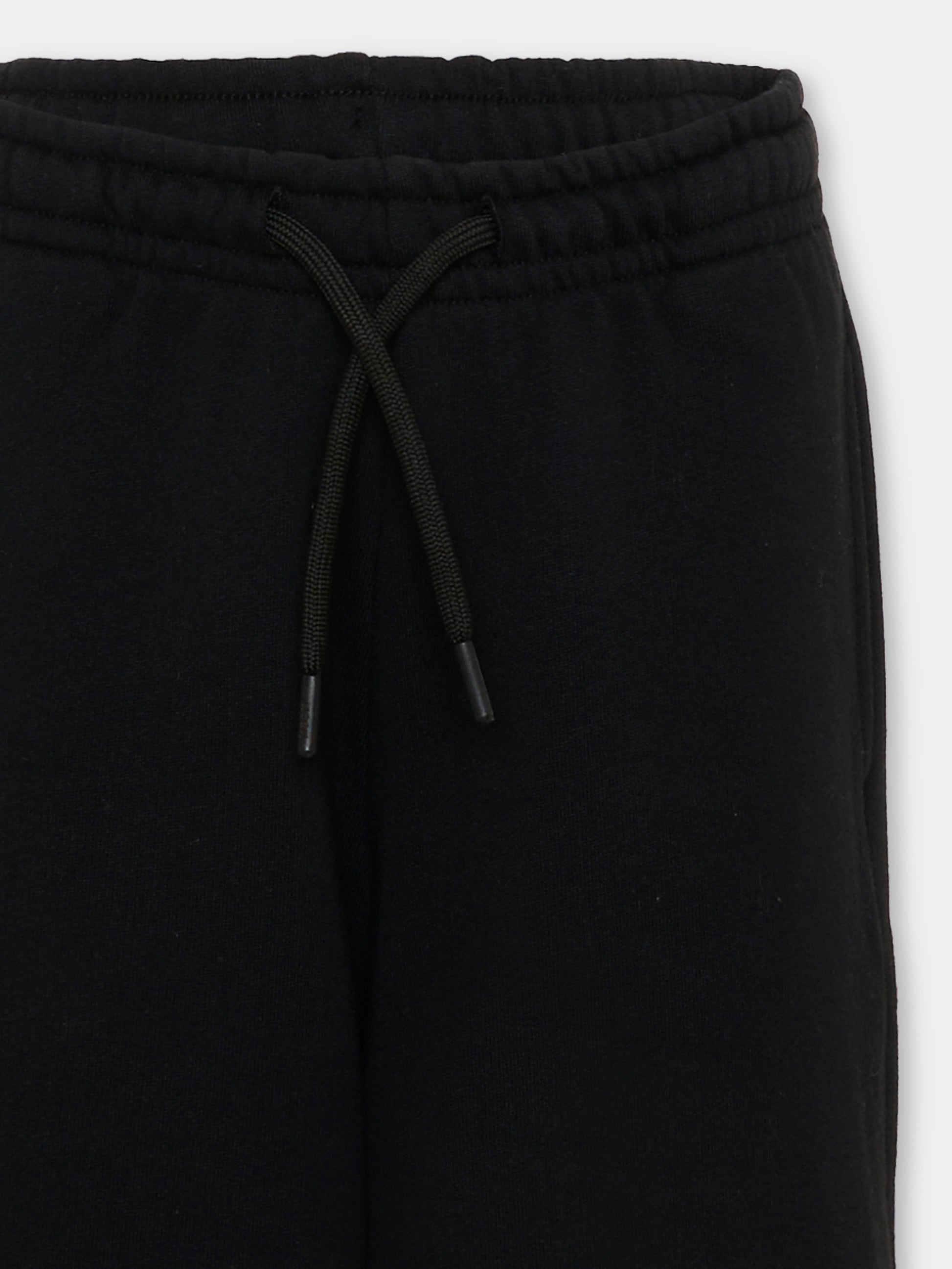 Pantaloni sportivi nero per bambino con logo,Msgm Kids,F6MSJUFP016 110