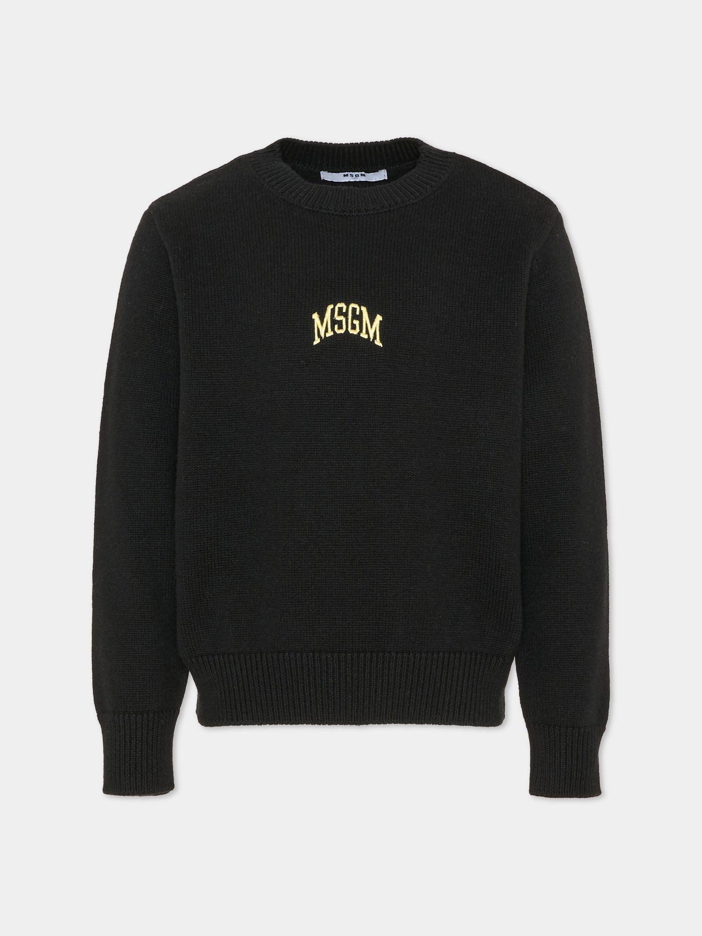 Maglione nero per bambino con logo,Msgm Kids,F6MSJUJP028 110