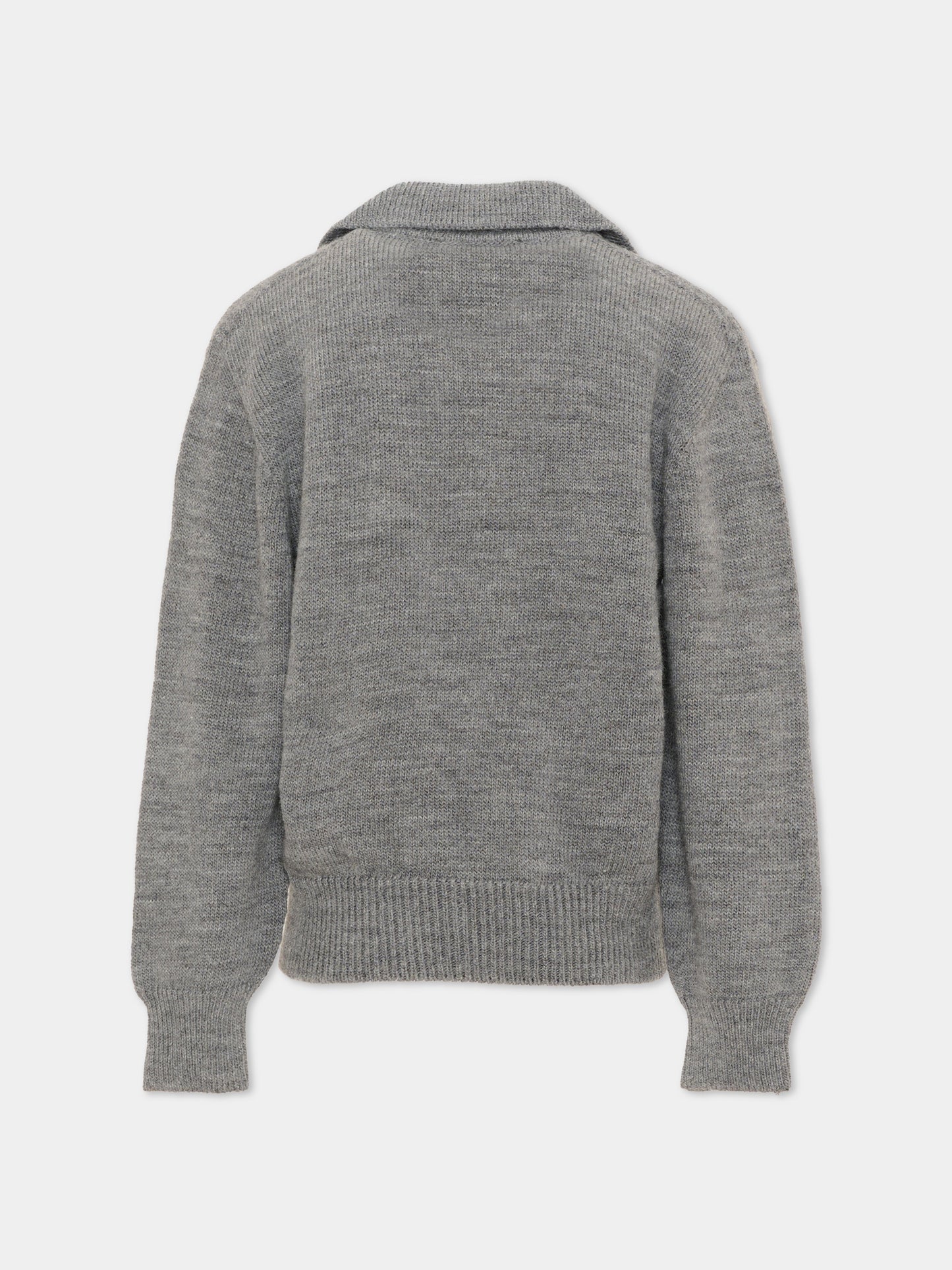Maglione grigio per bambini con logo,Msgm Kids,F6MSJUJP326 271
