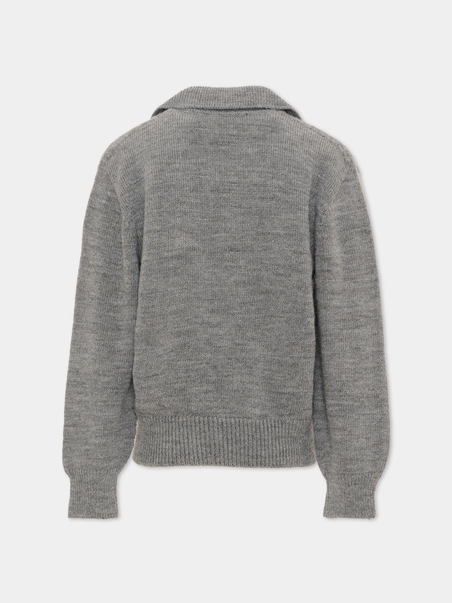 Maglione grigio per bambini con logo,Msgm Kids,F6MSJUJP326 271