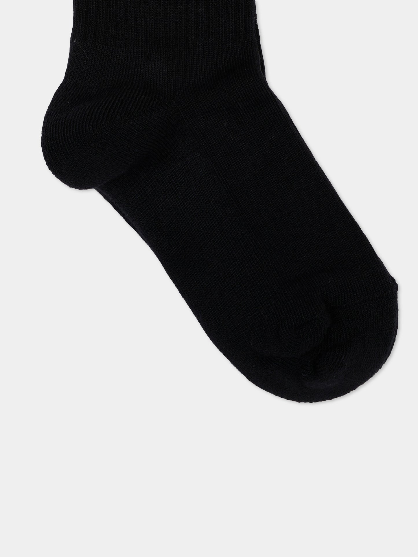 Calza spugna nera per bambini con logo,Msgm Kids,F6MSJUSO297 110