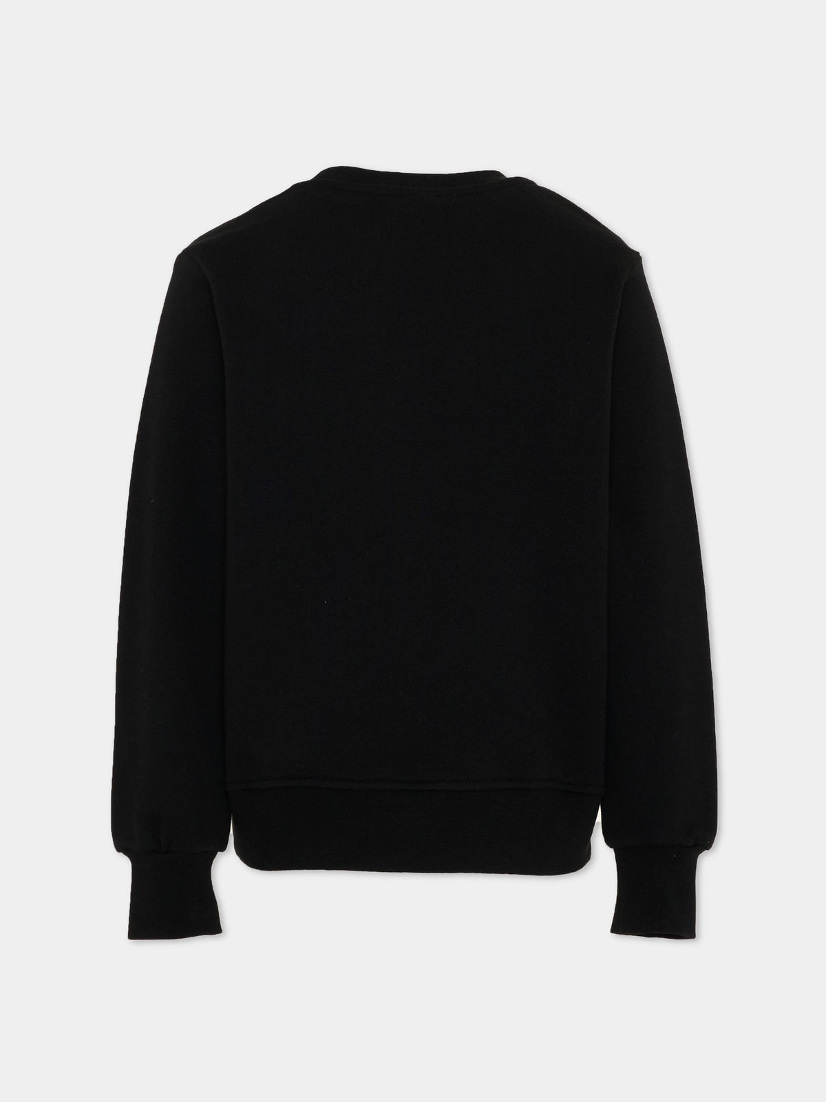 Felpa nera per bambini con logo,Msgm Kids,F6MSJUSW009 110
