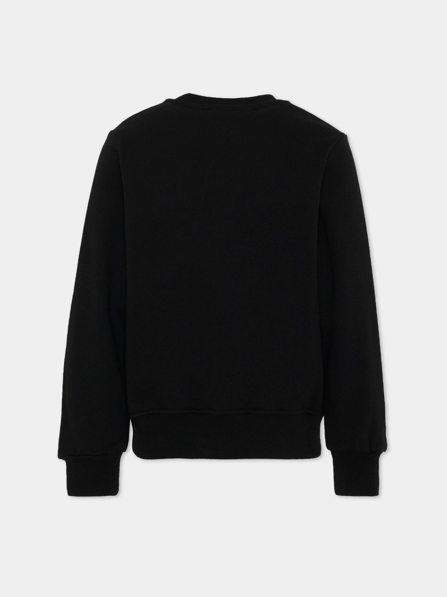 Felpa nera per bambino con logo,Msgm Kids,F6MSJUSW015 110