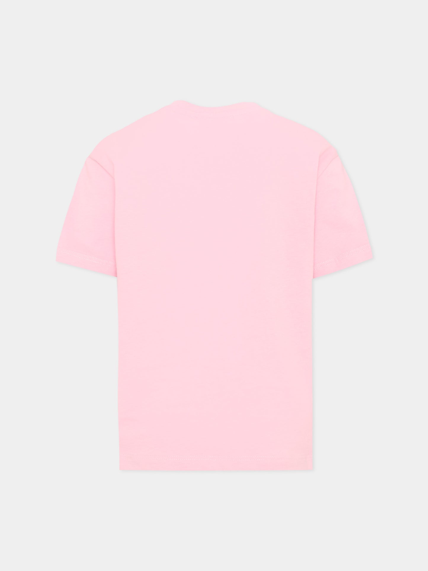 T-Shirt rosa per bambina con logo,Msgm Kids,F6MSJUTH010 MS090