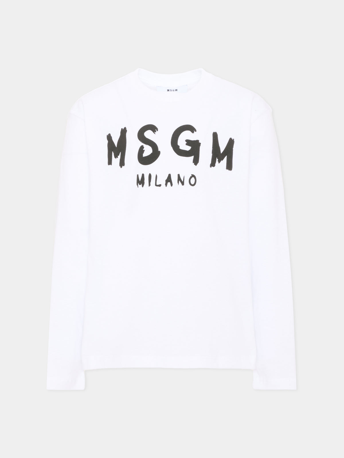 T-shirt bianca per bambini con logo,Msgm Kids,F6MSJUTH012 001