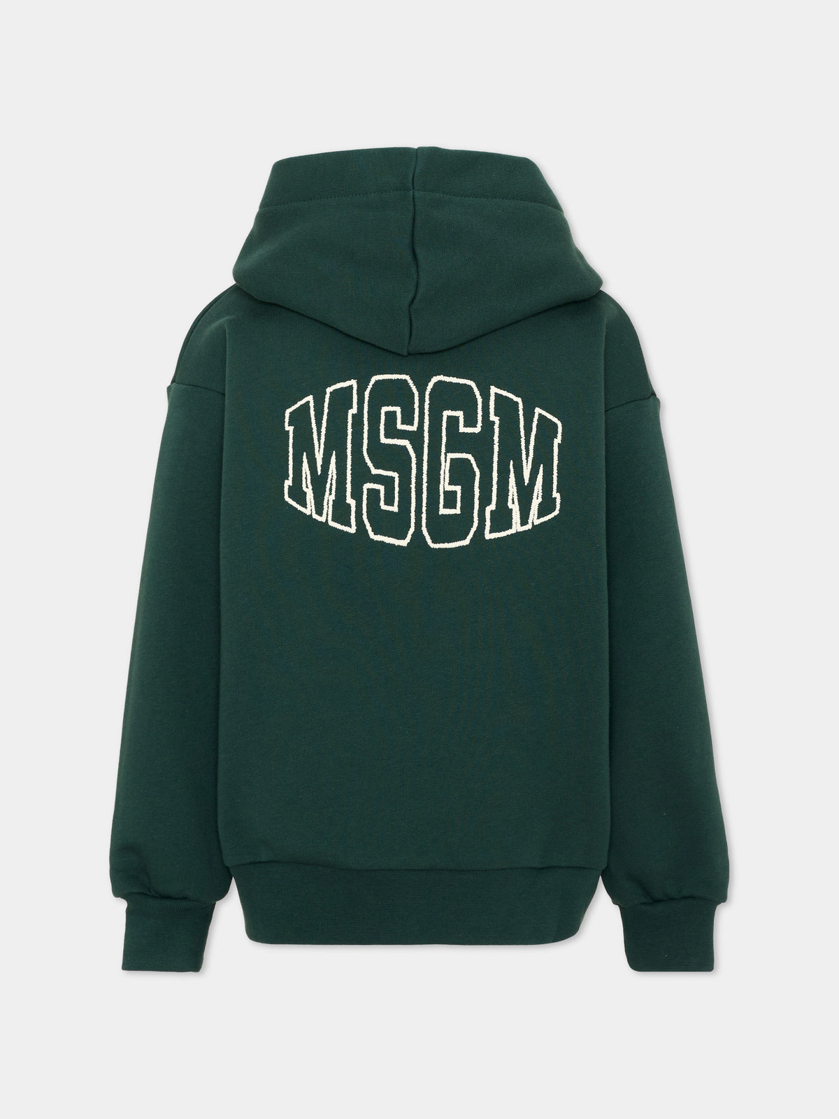 Felpa verde per bambini con logo,Msgm Kids,F6MSJUZH035 MS095
