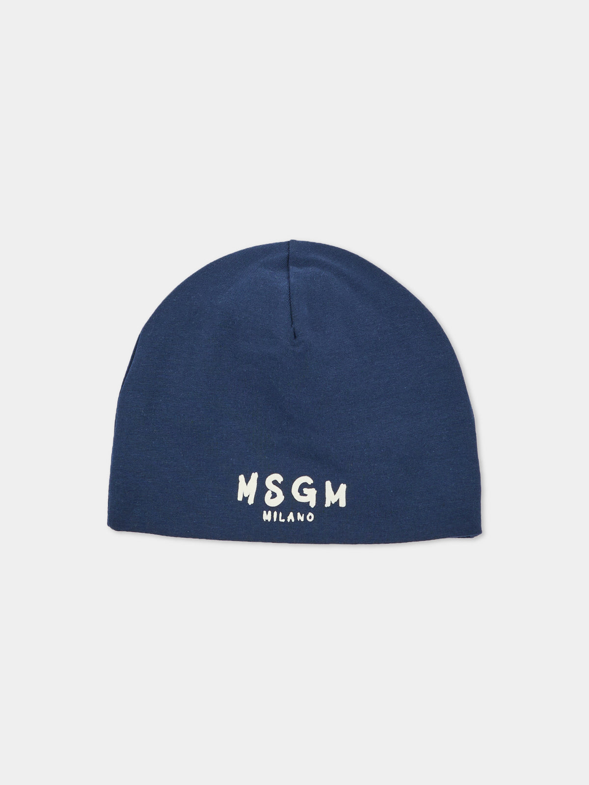 Berretto blu per neonati con logo,Msgm Kids,F6MSUNHT348 MS032