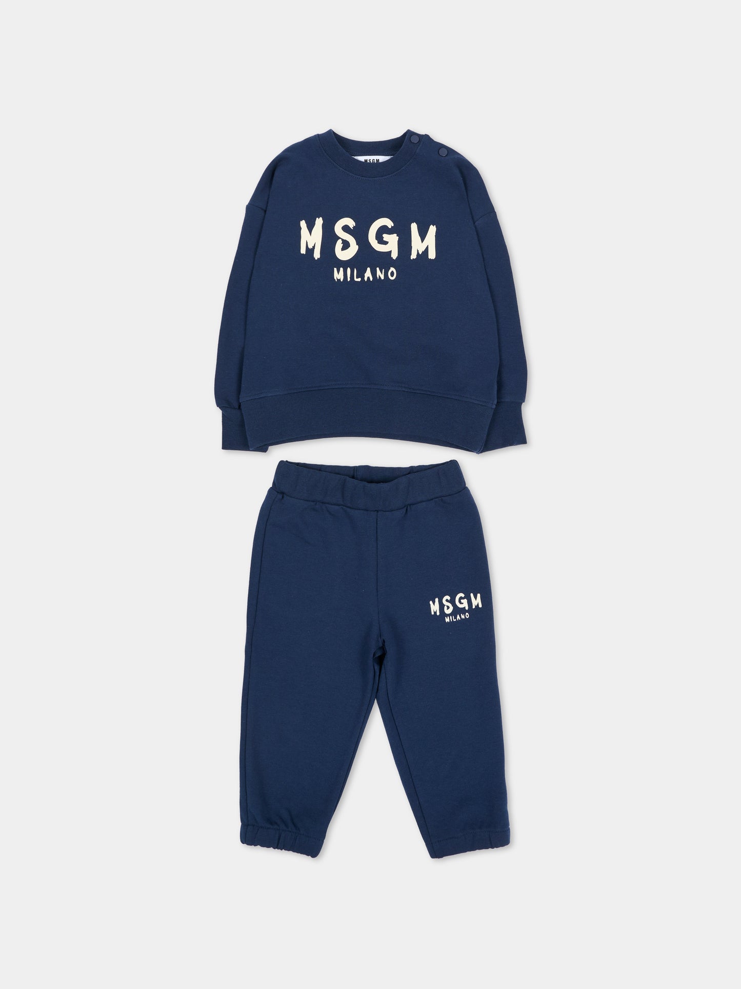 Completo sportivo lungo blu per neonati,Msgm Kids,F6MSUNTP347 MS032