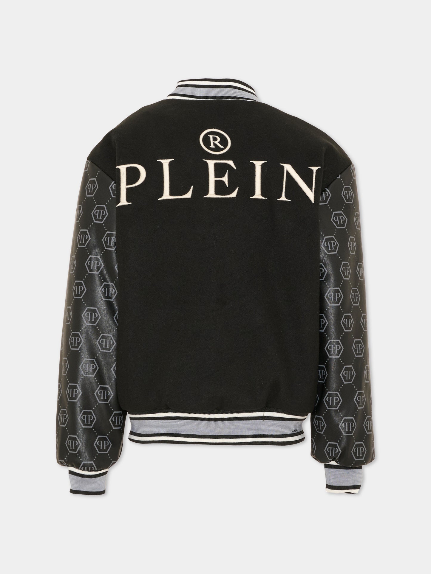 Bomber nero per bambino con logo,Philipp Plein Junior,F6PHJBBO137 110