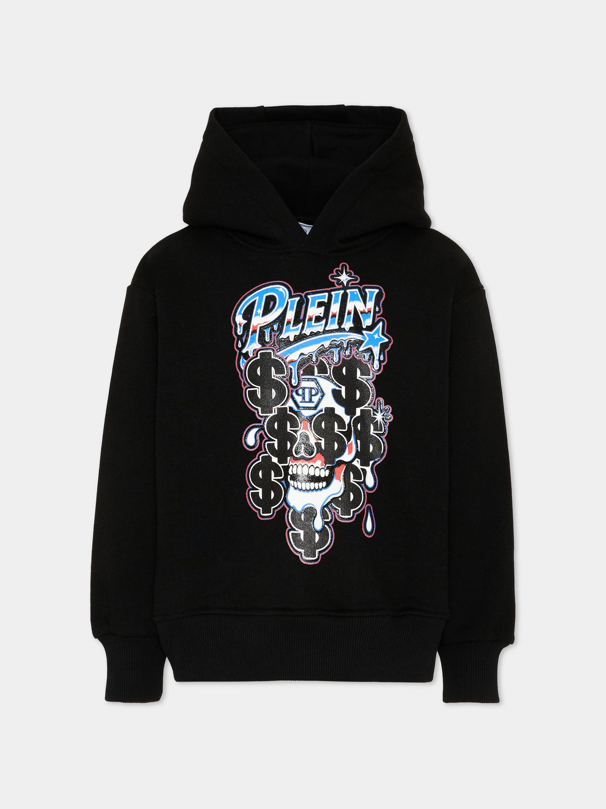 Felpa nera per bambino con logo,Philipp Plein Junior,F6PHJBHS161 110