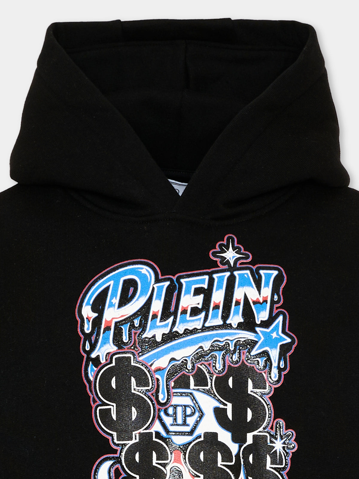 Felpa nera per bambino con logo,Philipp Plein Junior,F6PHJBHS161 110