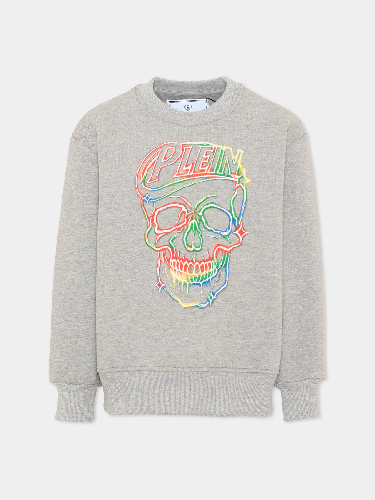 Felpa grigia per bambino con logo,Philipp Plein Junior,F6PHJBSW166 107