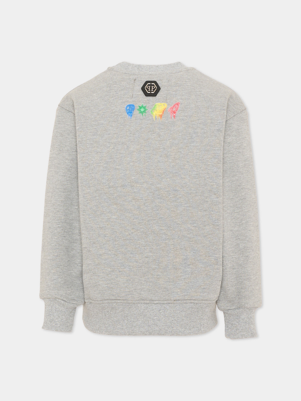 Felpa grigia per bambino con logo,Philipp Plein Junior,F6PHJBSW166 107